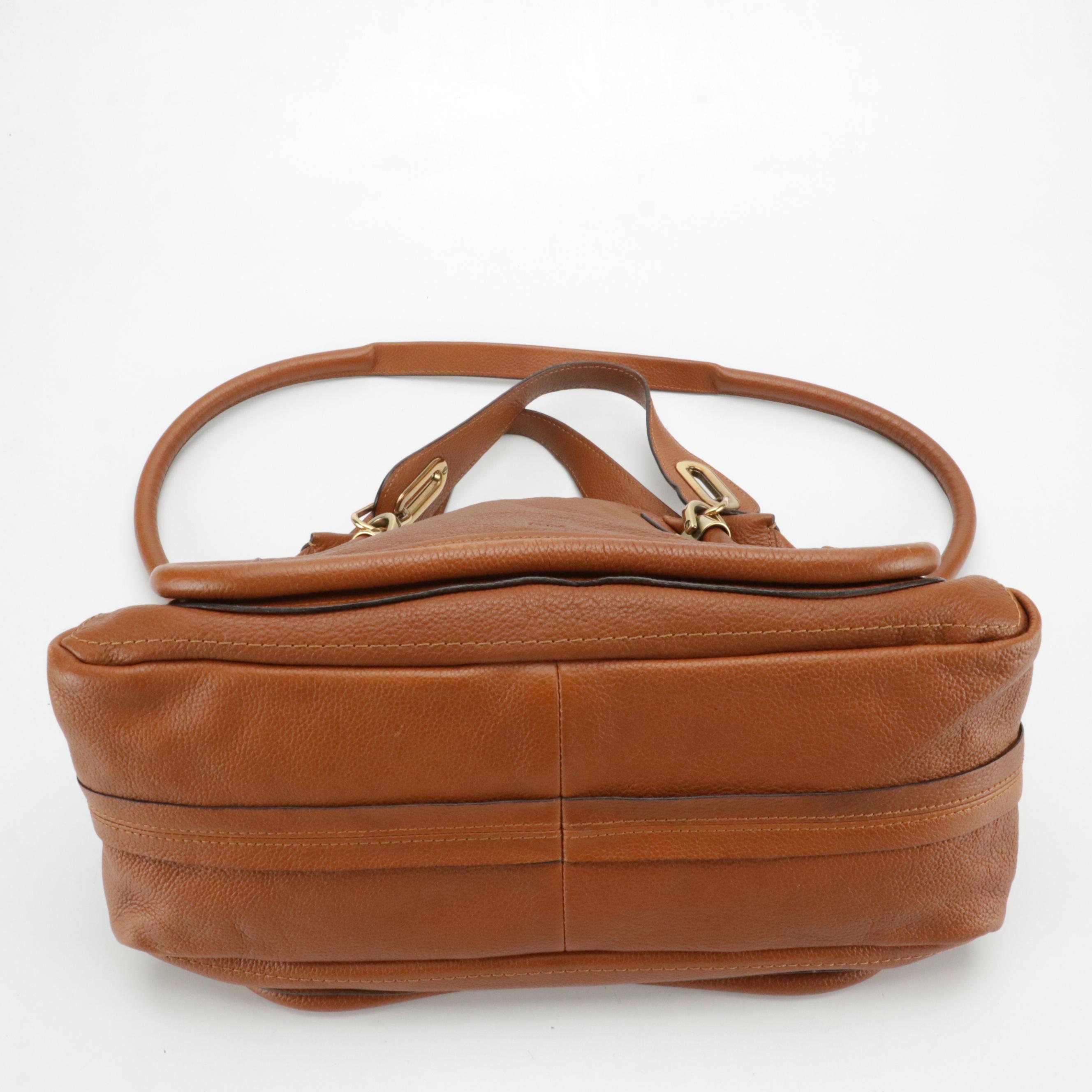 Chloé Paraty Two-Way Bag in Brown Leather