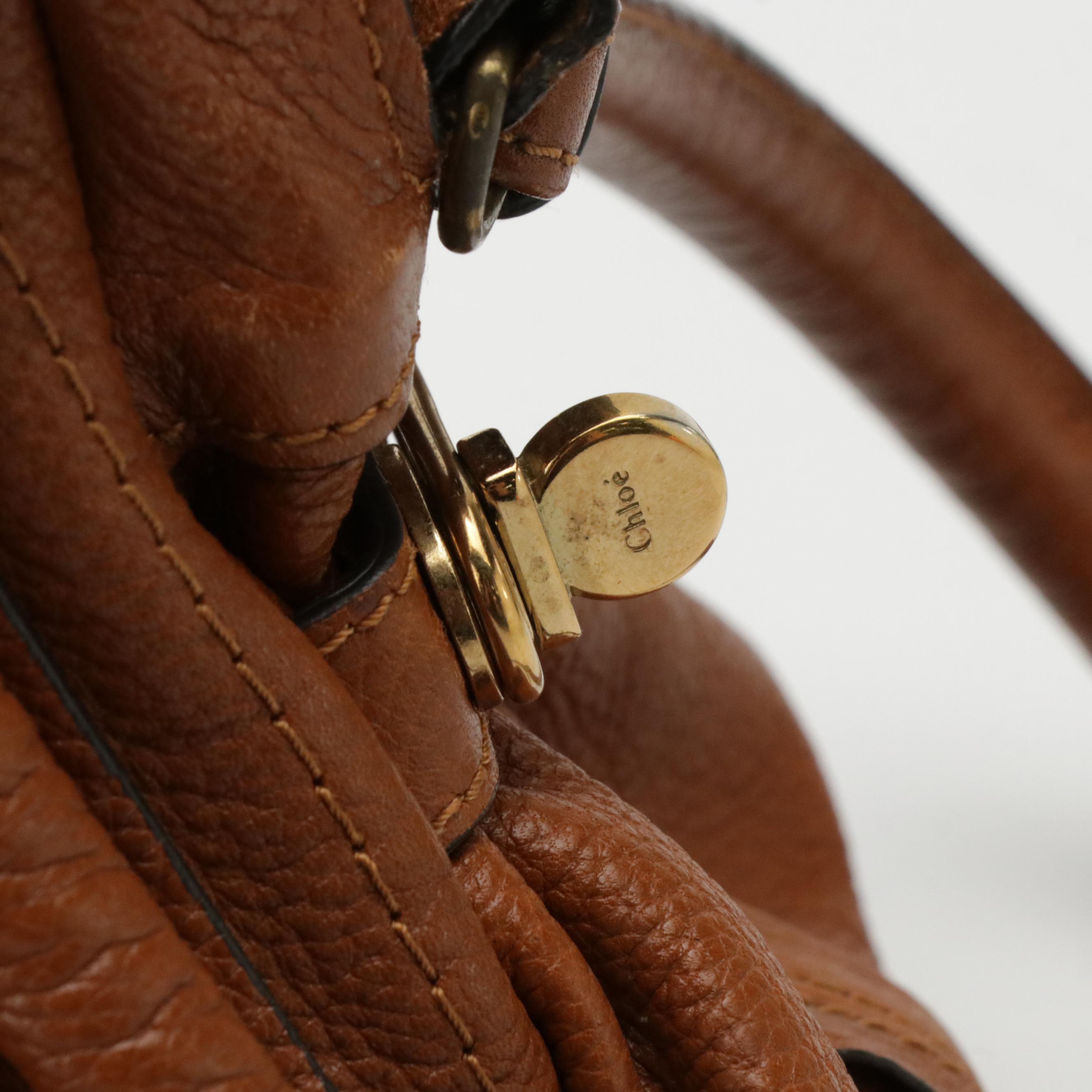 Chloé Paraty Two-Way Bag in Brown Leather