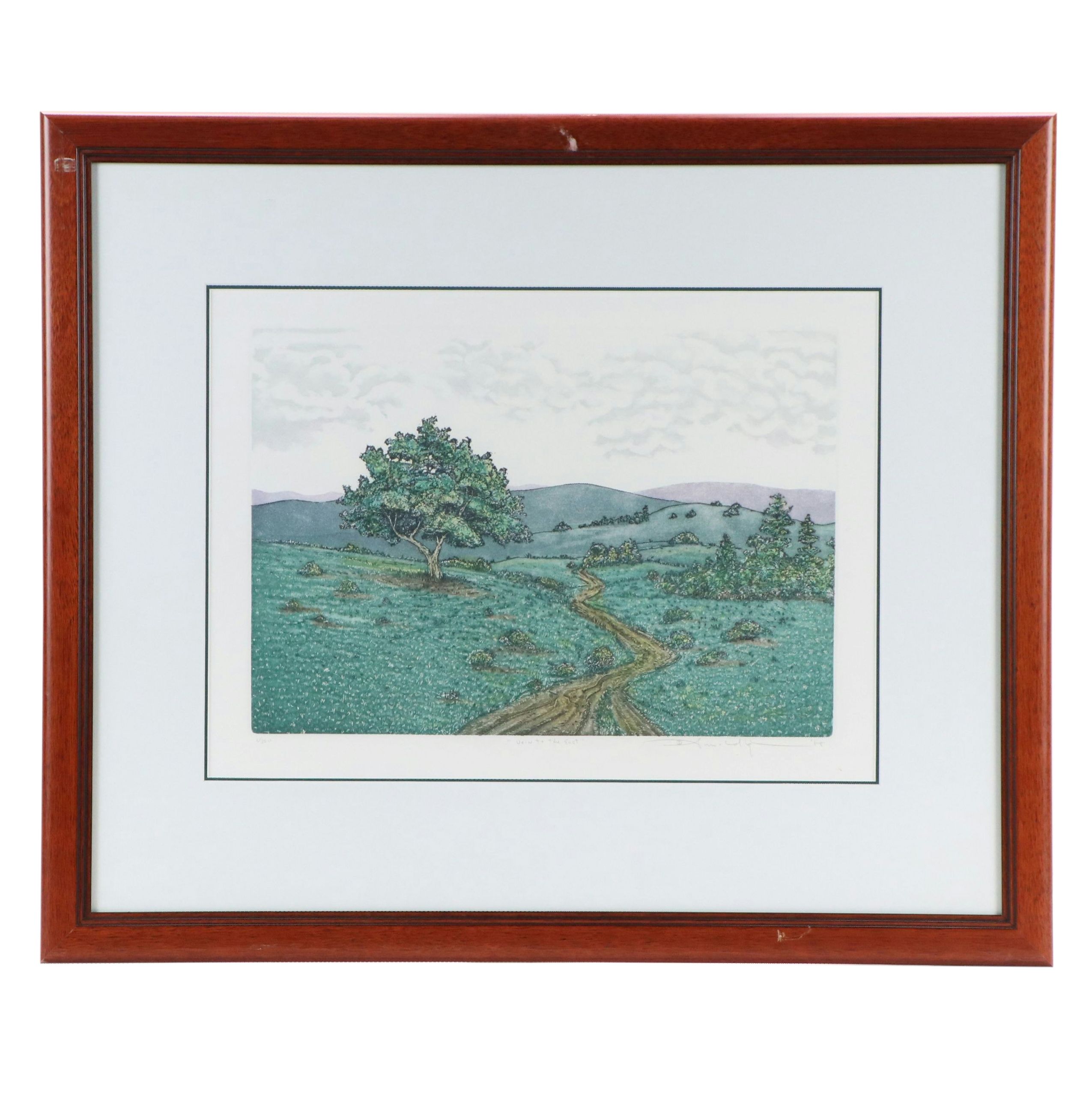 Arnold Iger Etching with Aquatint "View to the East," 1988