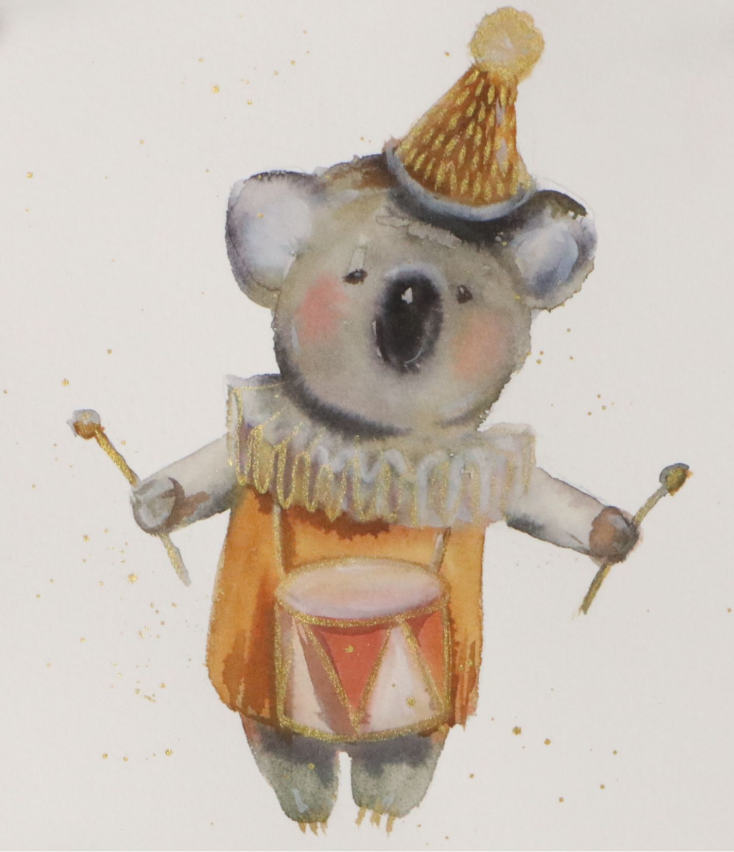 Inga Kovalenko Watercolor Painting of Marching Koala, 2026
