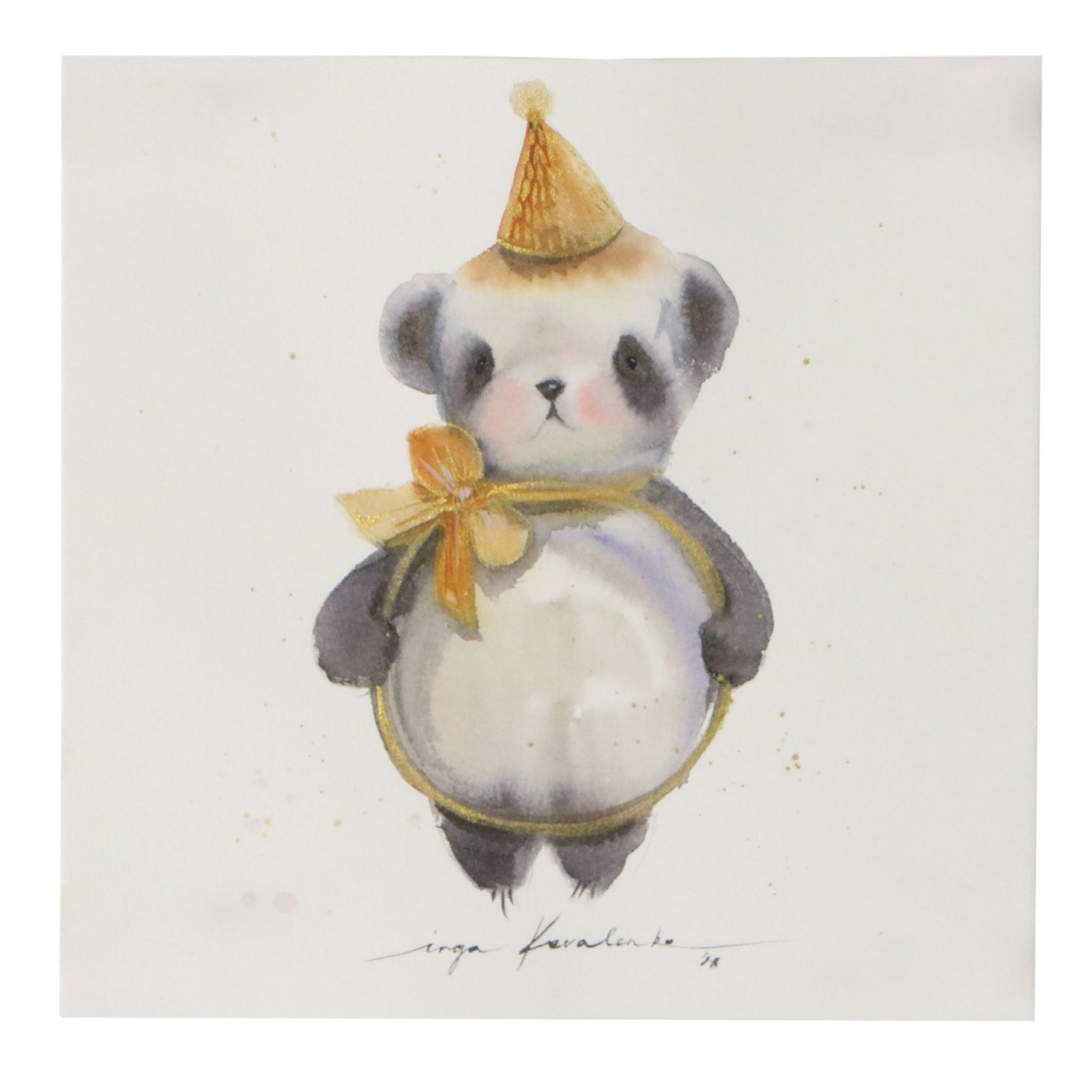 Inga Kovalenko Watercolor Painting of Panda, 2026