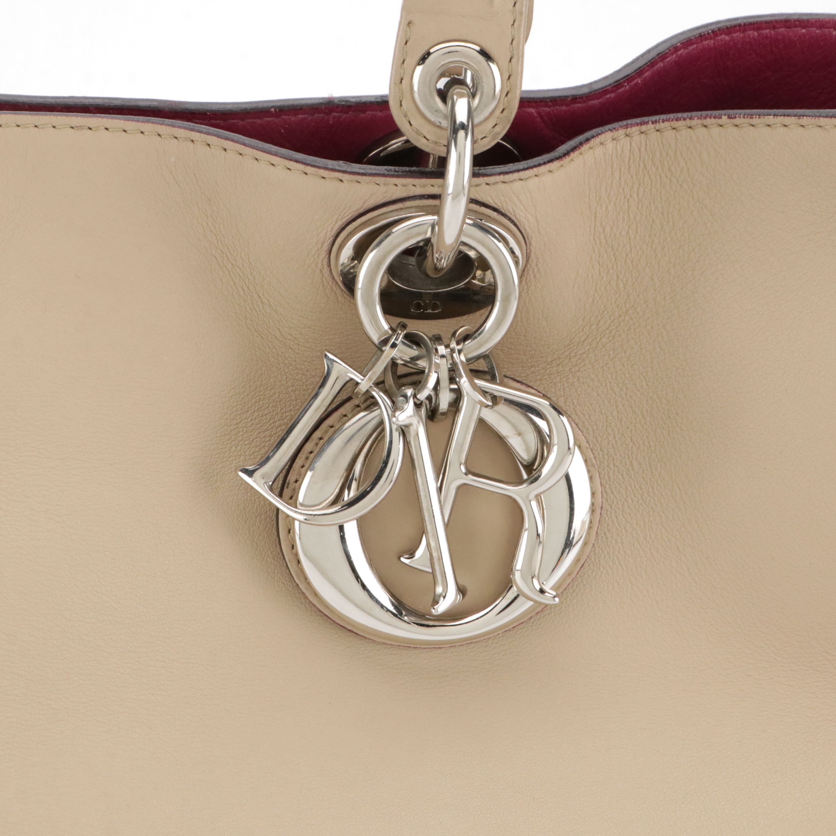 Christian Dior Large Diorissimo Top Handle Tote Bag Colorblock Calfskin Leather