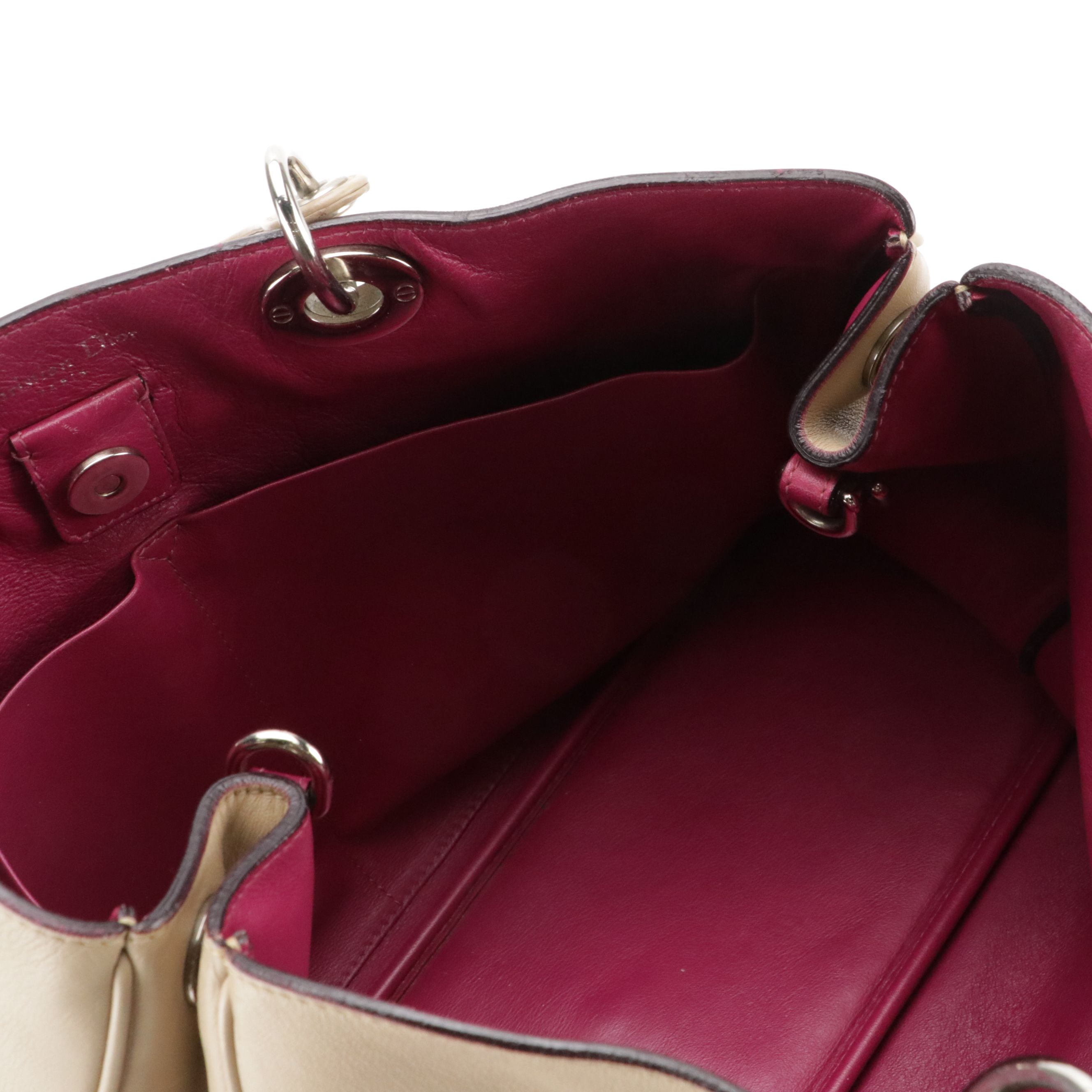 Christian Dior Large Diorissimo Top Handle Tote Bag Colorblock Calfskin Leather