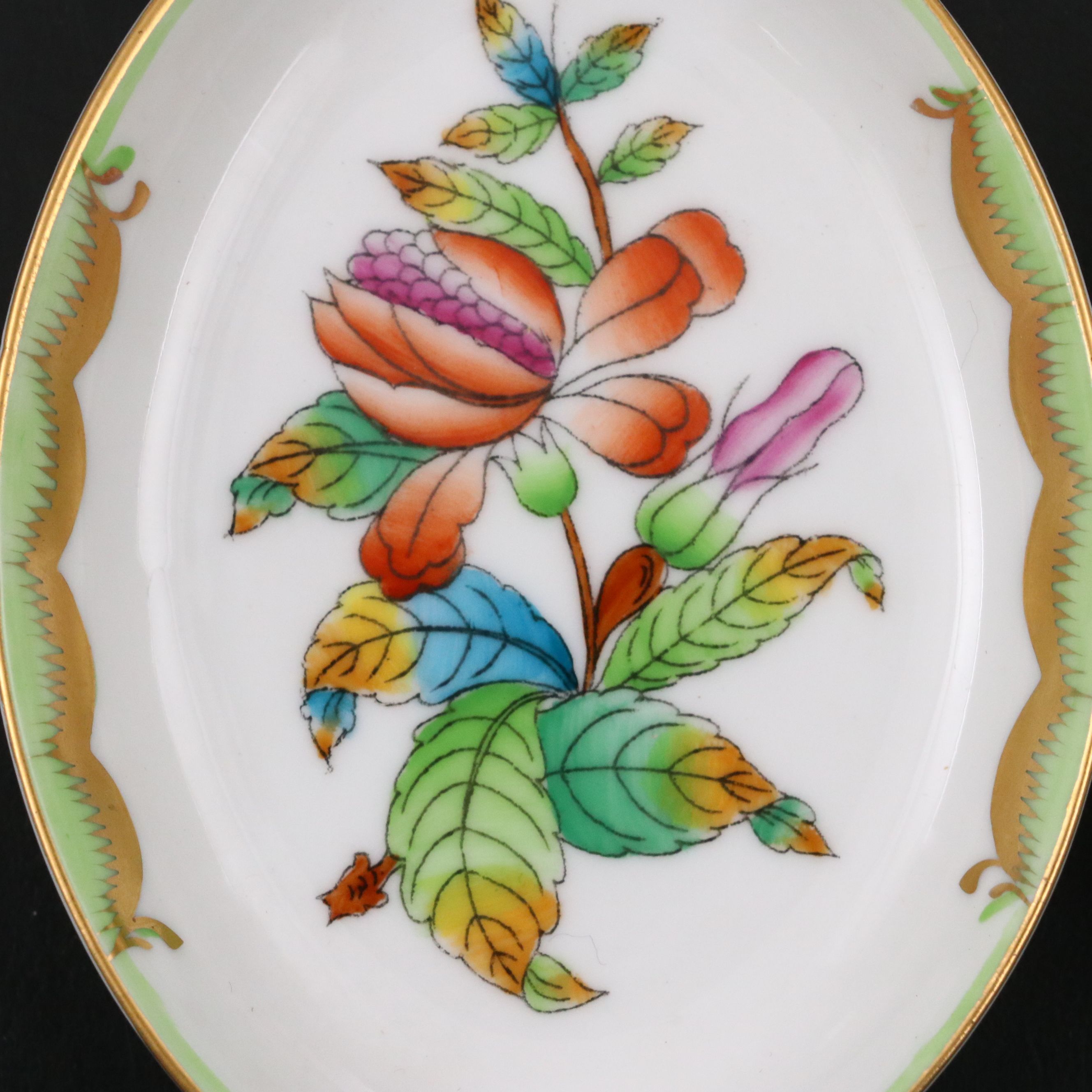 Herend "Queen Victoria" Oval Porcelain Ashtrays
