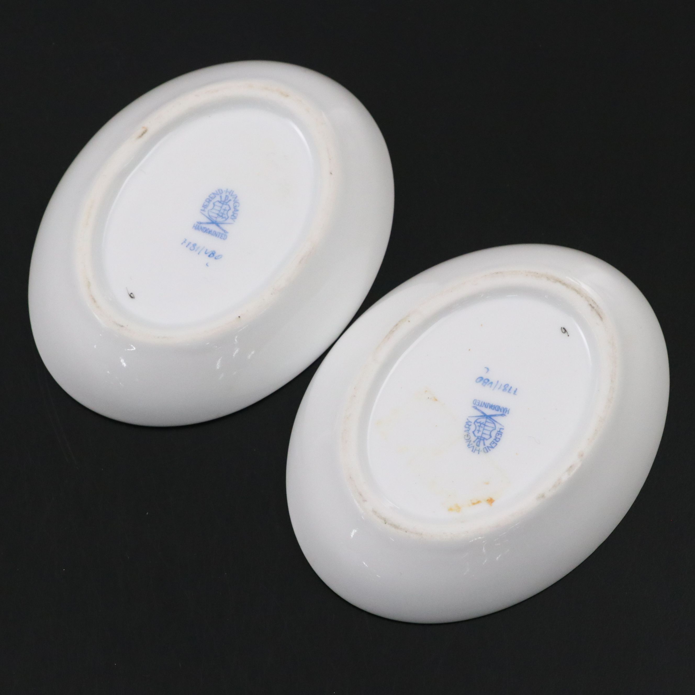 Herend "Queen Victoria" Oval Porcelain Ashtrays