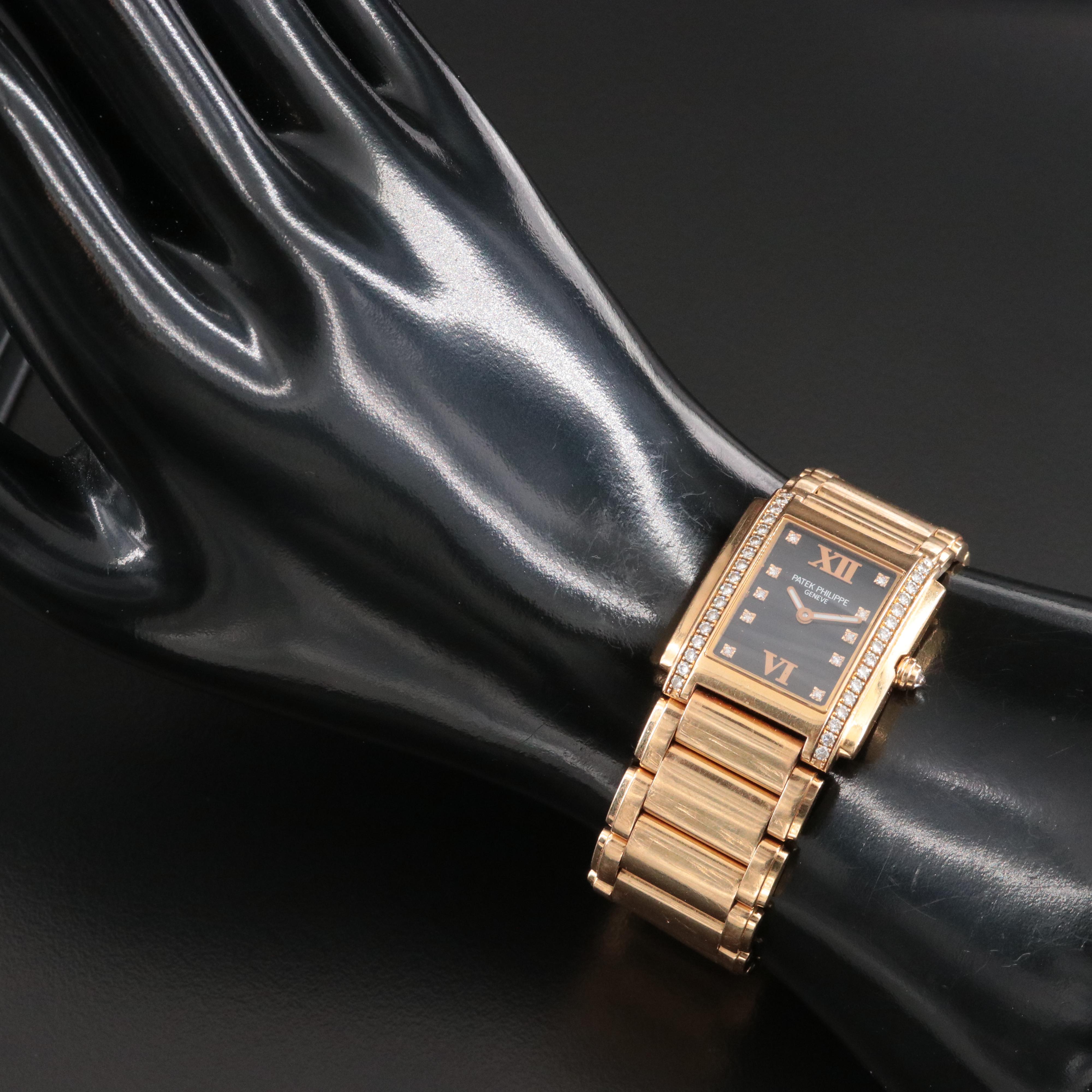 18k Patek Philippe Twenty~4 Factory Diamond Watch ref. 4910/11