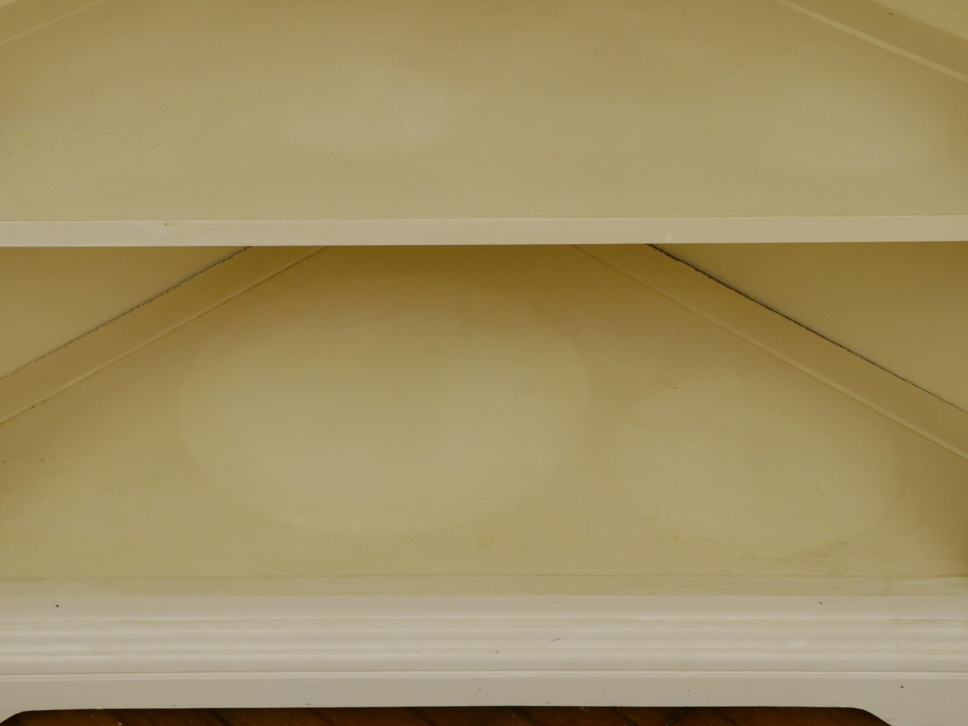 Woodcraft Industries Painted White Corner Cabinet, Late 20th Century