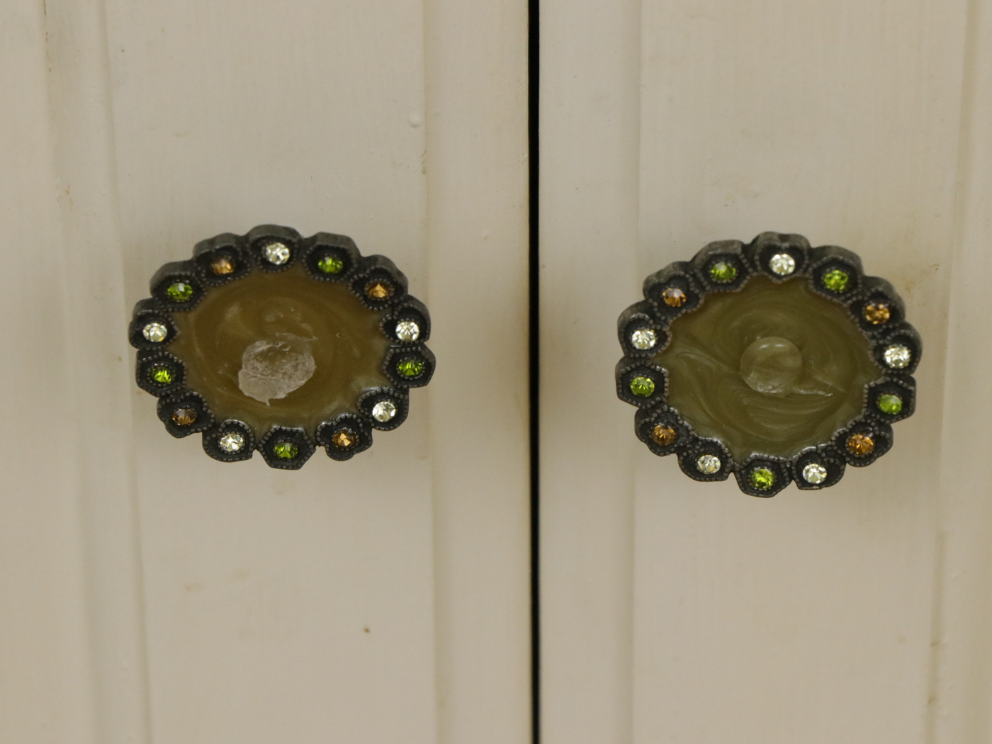 Woodcraft Industries Painted White Corner Cabinet, Late 20th Century