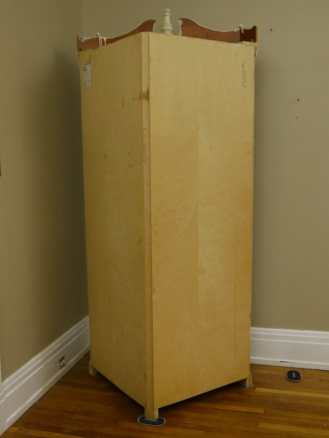 Woodcraft Industries Painted White Corner Cabinet, Late 20th Century