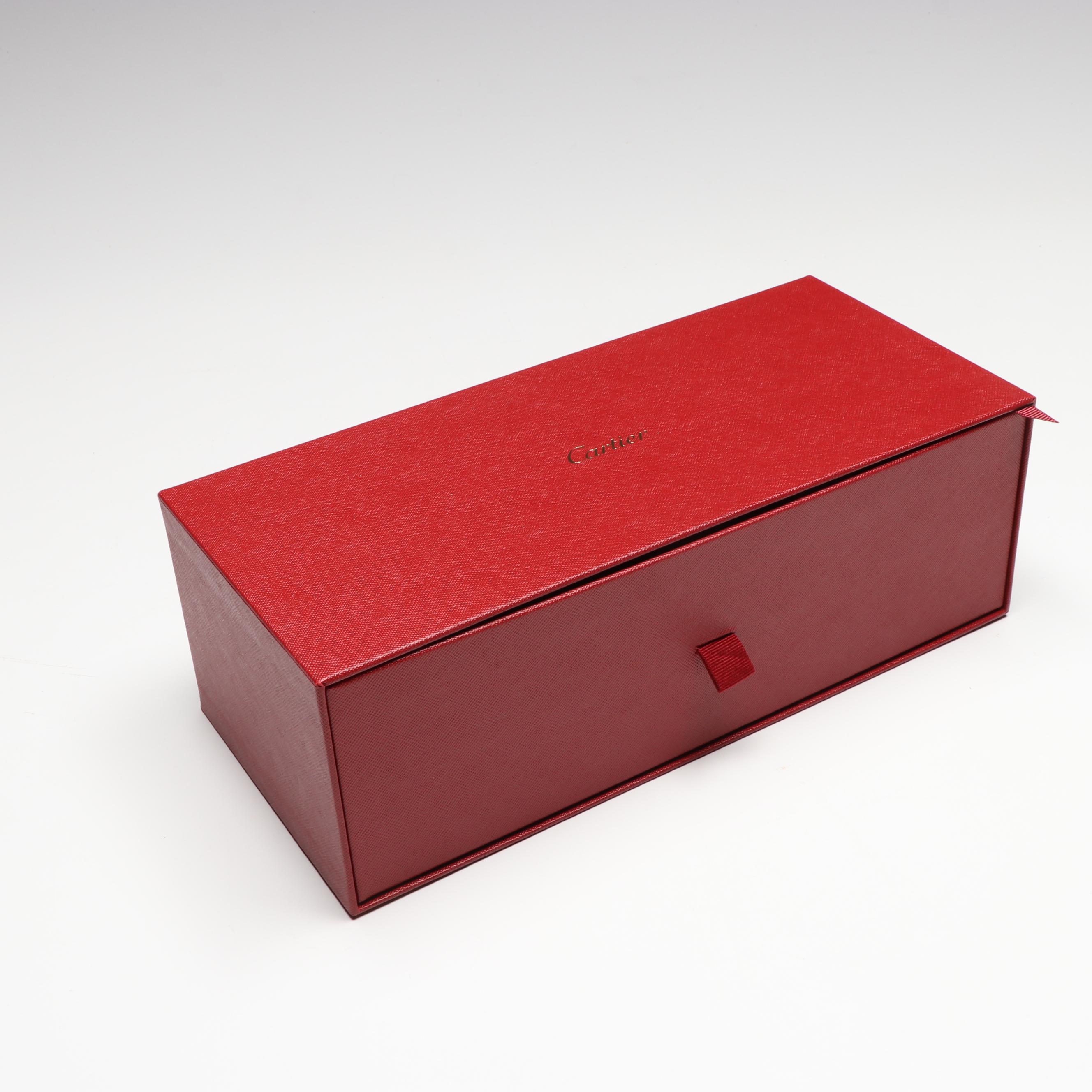 Cartier France Glass Christmas Ornament Trio with Box