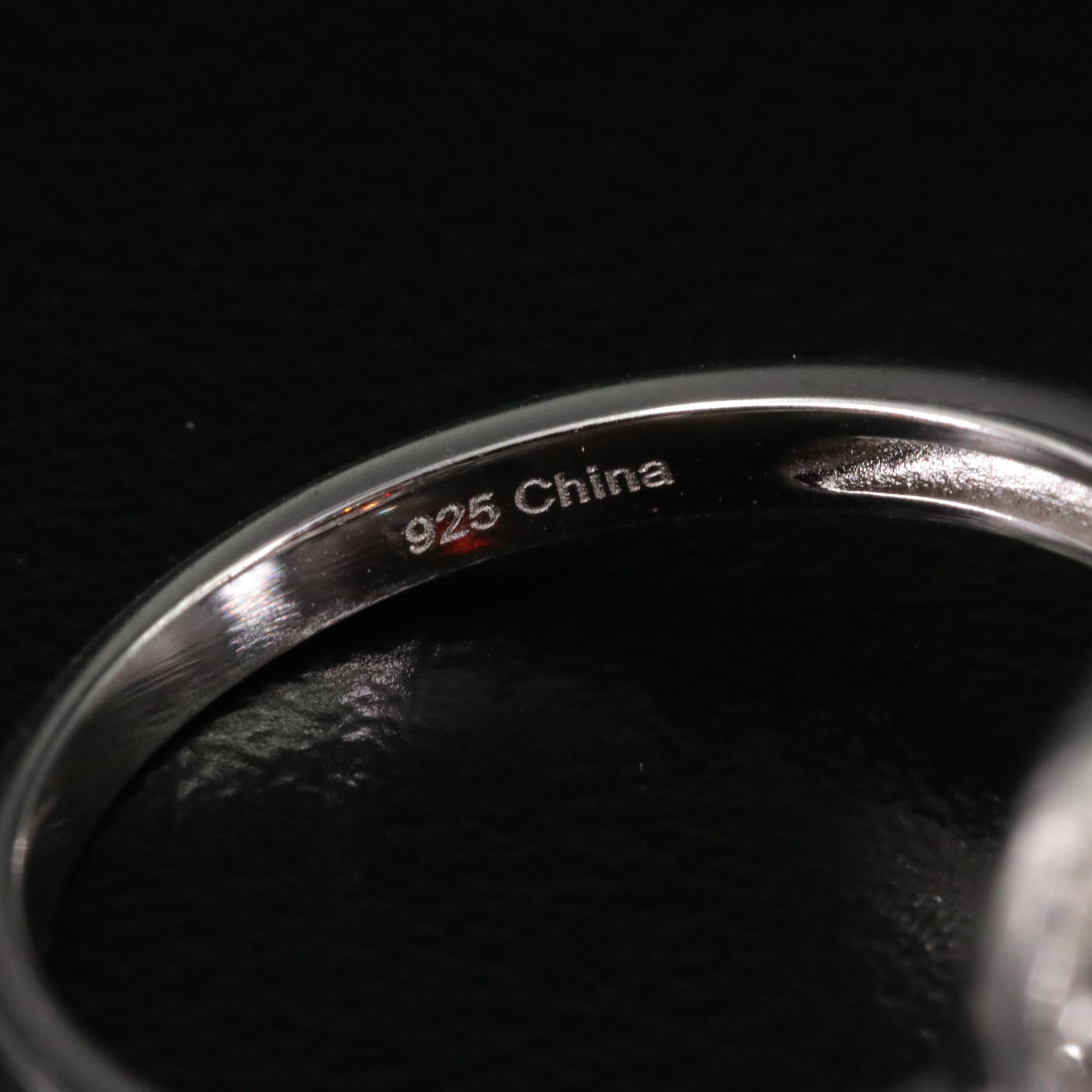 Sterling Garnet and White Topaz Double Halo Ring