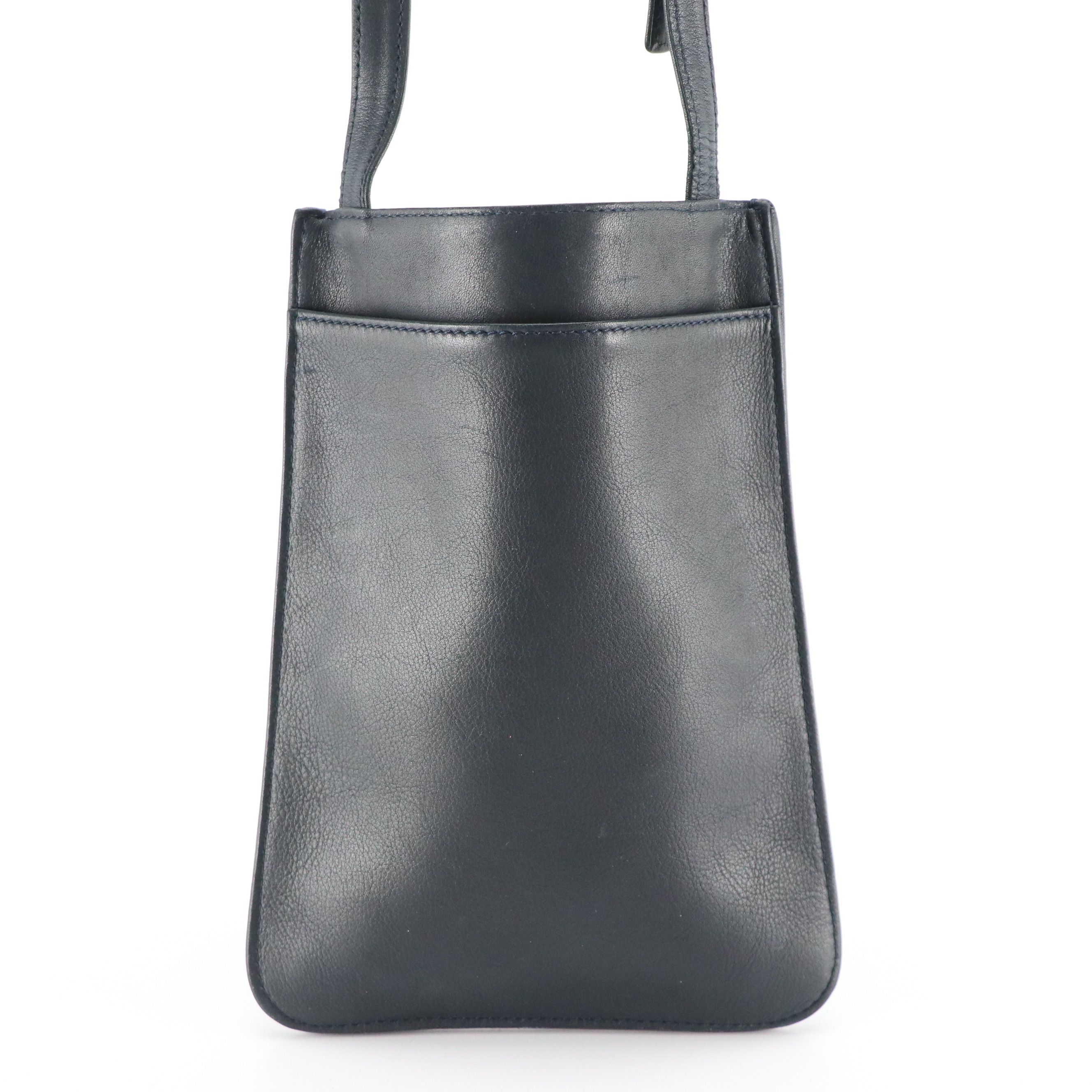 Loewe Small Flat Crossbody Bag in Bicolor Blue Suede and Leather