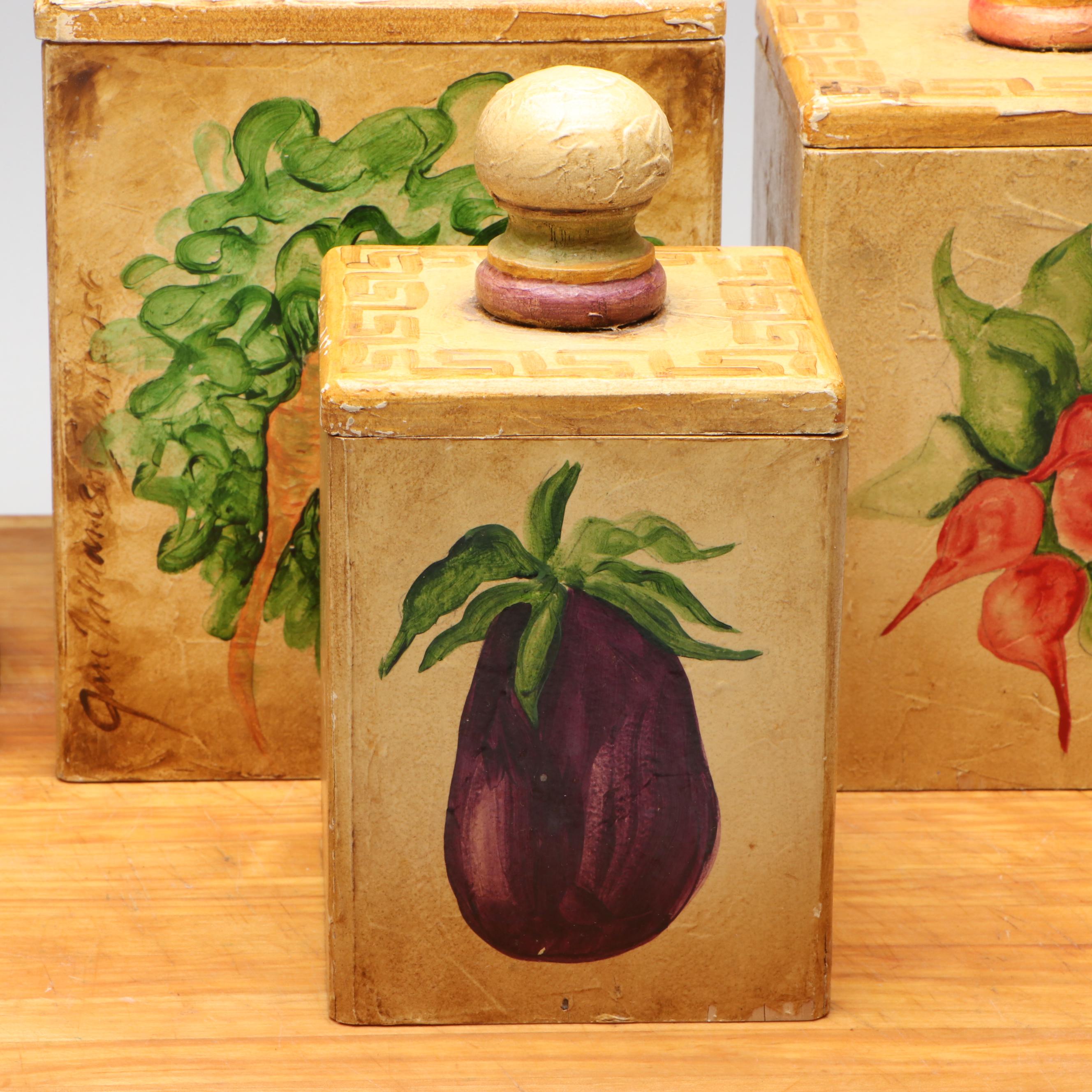 Plenty's Horn Tuscan Style Wood Canisters with More Kitchen Tools and Décor