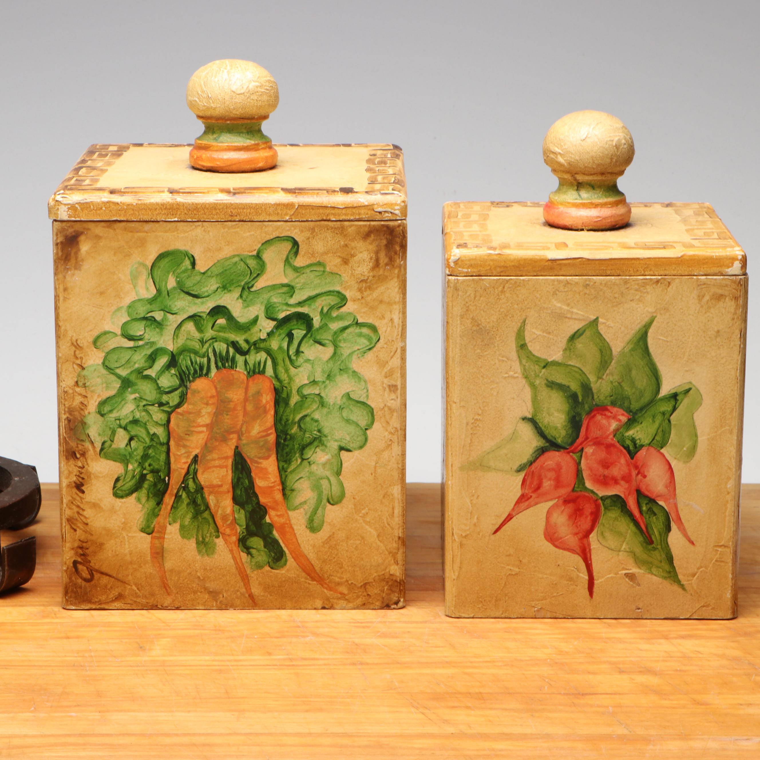 Plenty's Horn Tuscan Style Wood Canisters with More Kitchen Tools and Décor