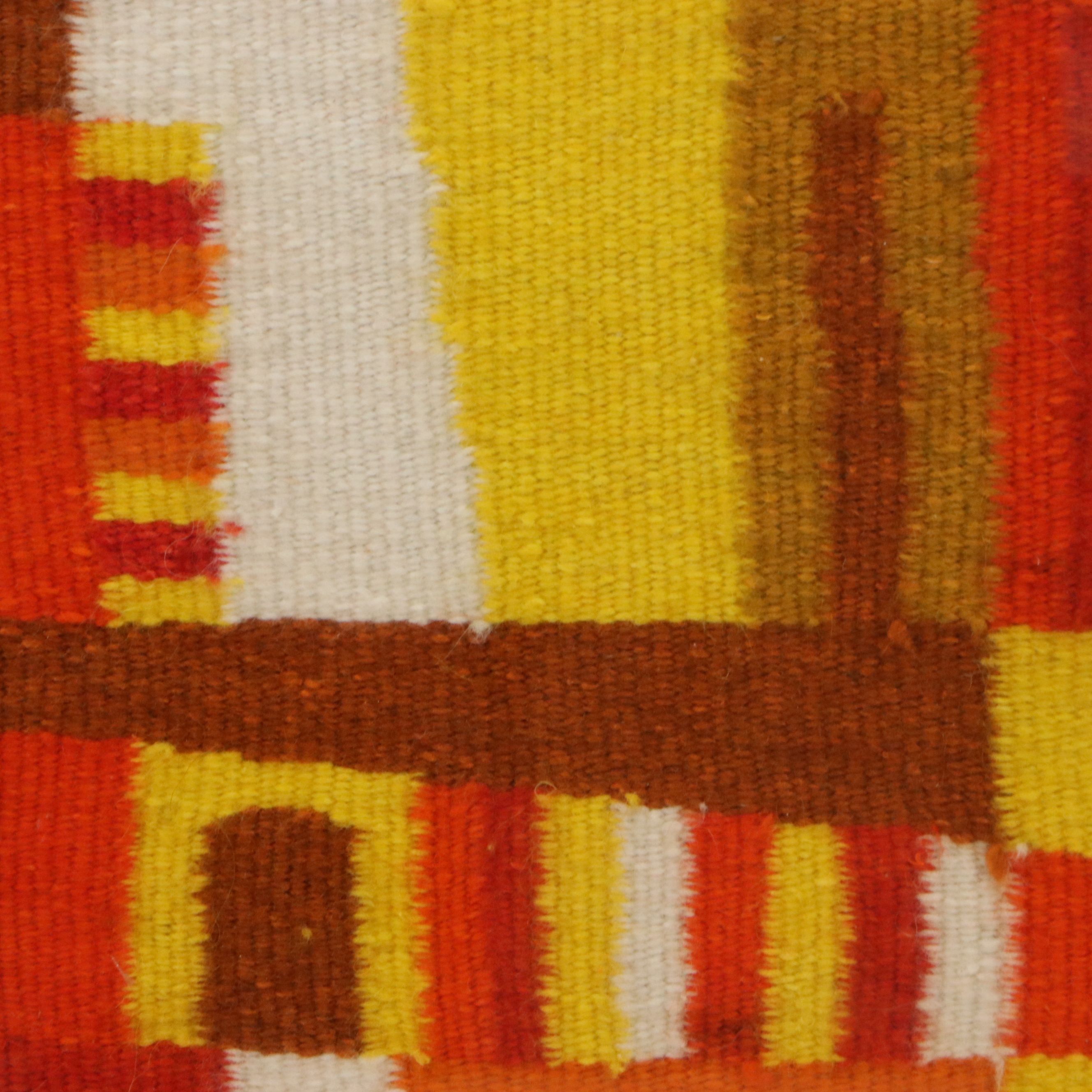 Evelyn Ackerman Handwoven Tapestry of Abstract Buildings, Late 20th to 21st C.