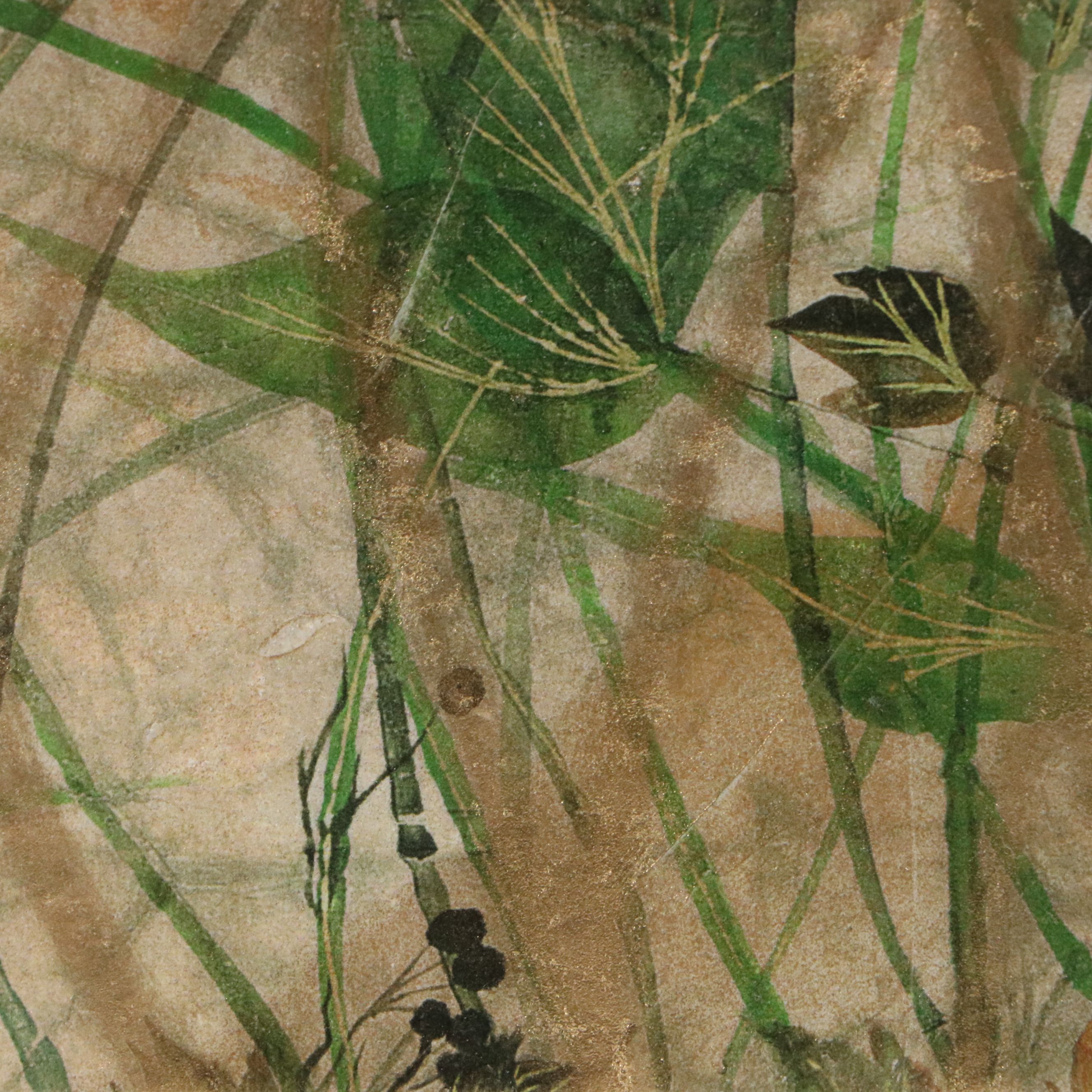 John Butler Embellished Screenprint "Autumn Grasses," Late 20th Century