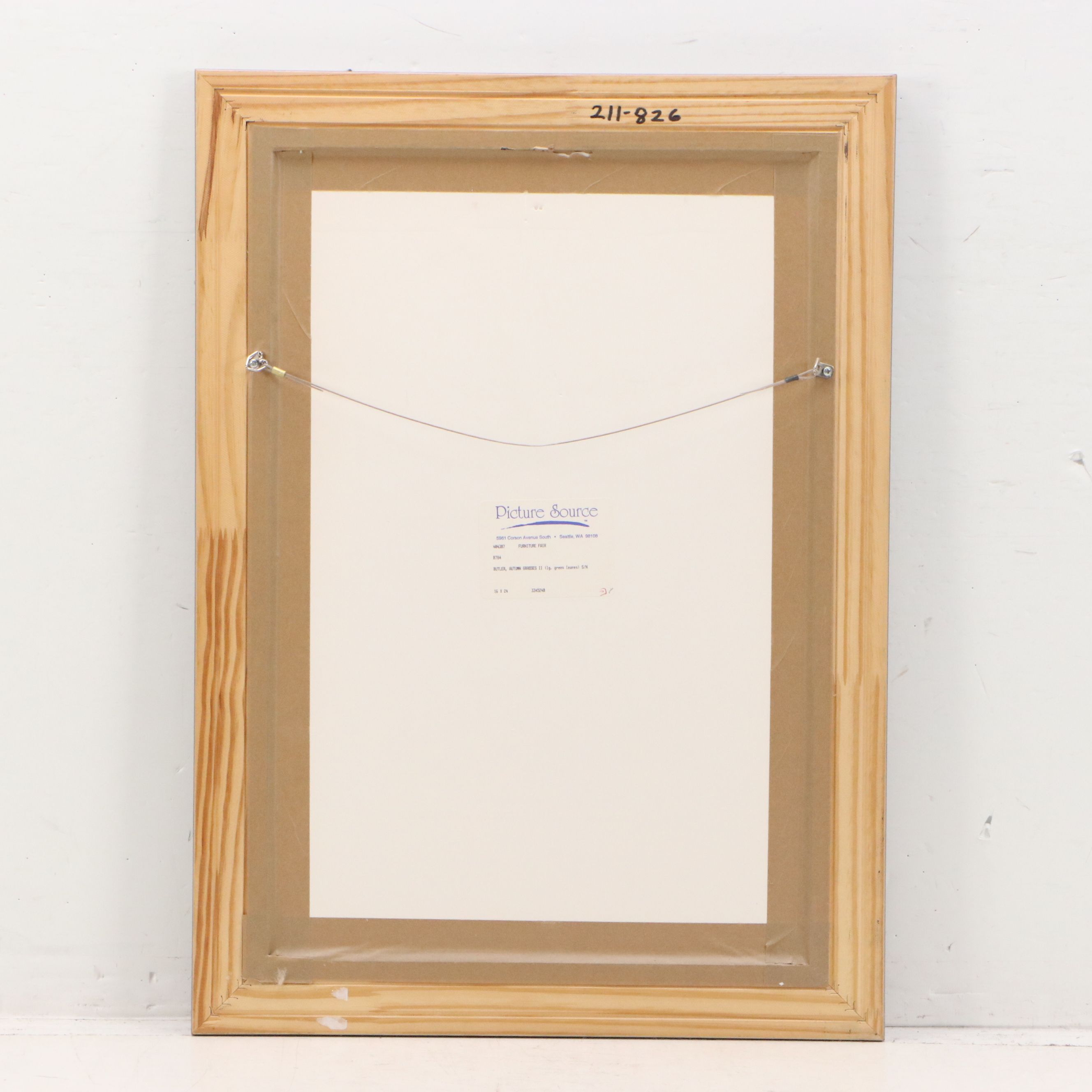 John Butler Embellished Screenprint "Autumn Grasses," Late 20th Century