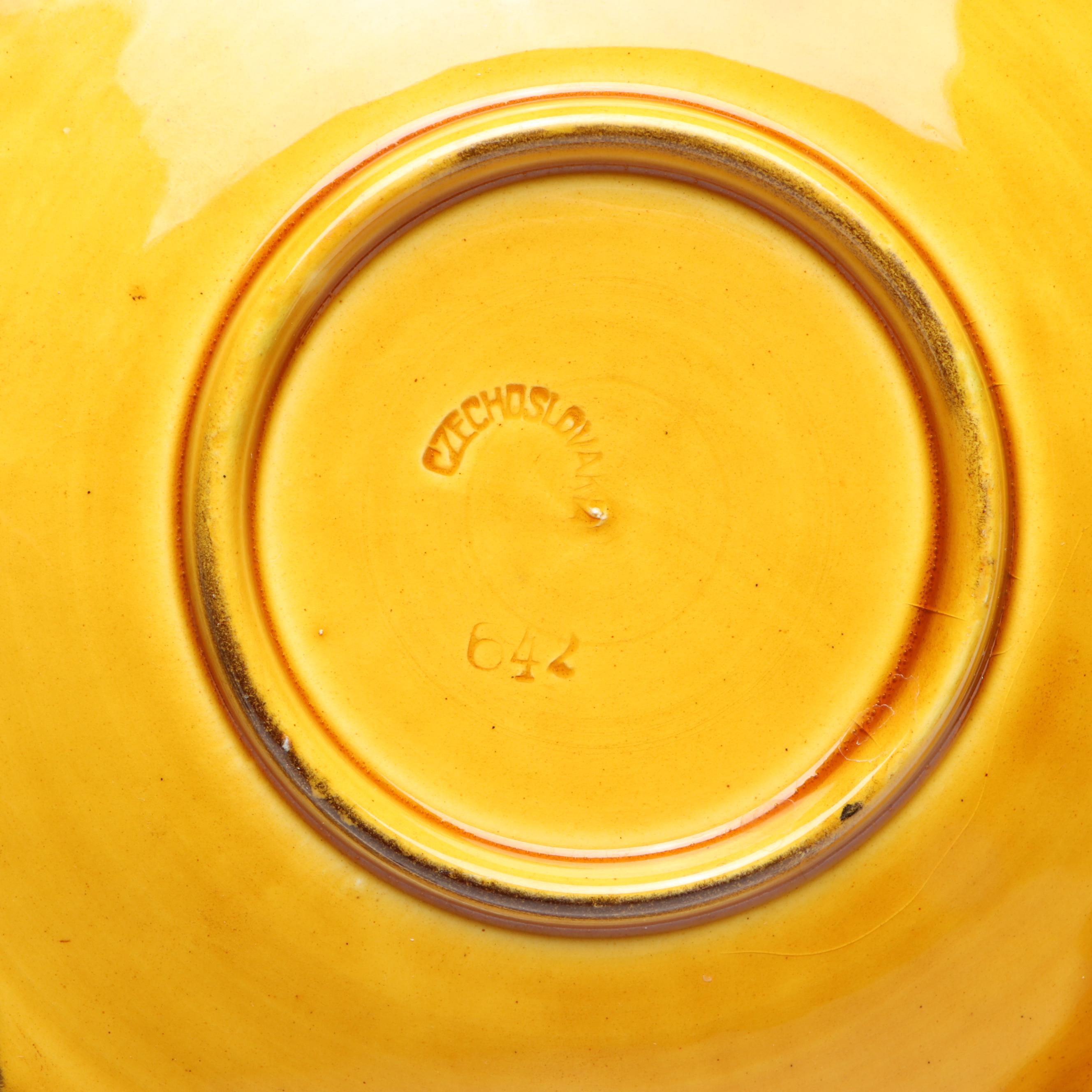 Wedgwood Cabbage and Czechoslovakian Grape Leaf Majolica Plates