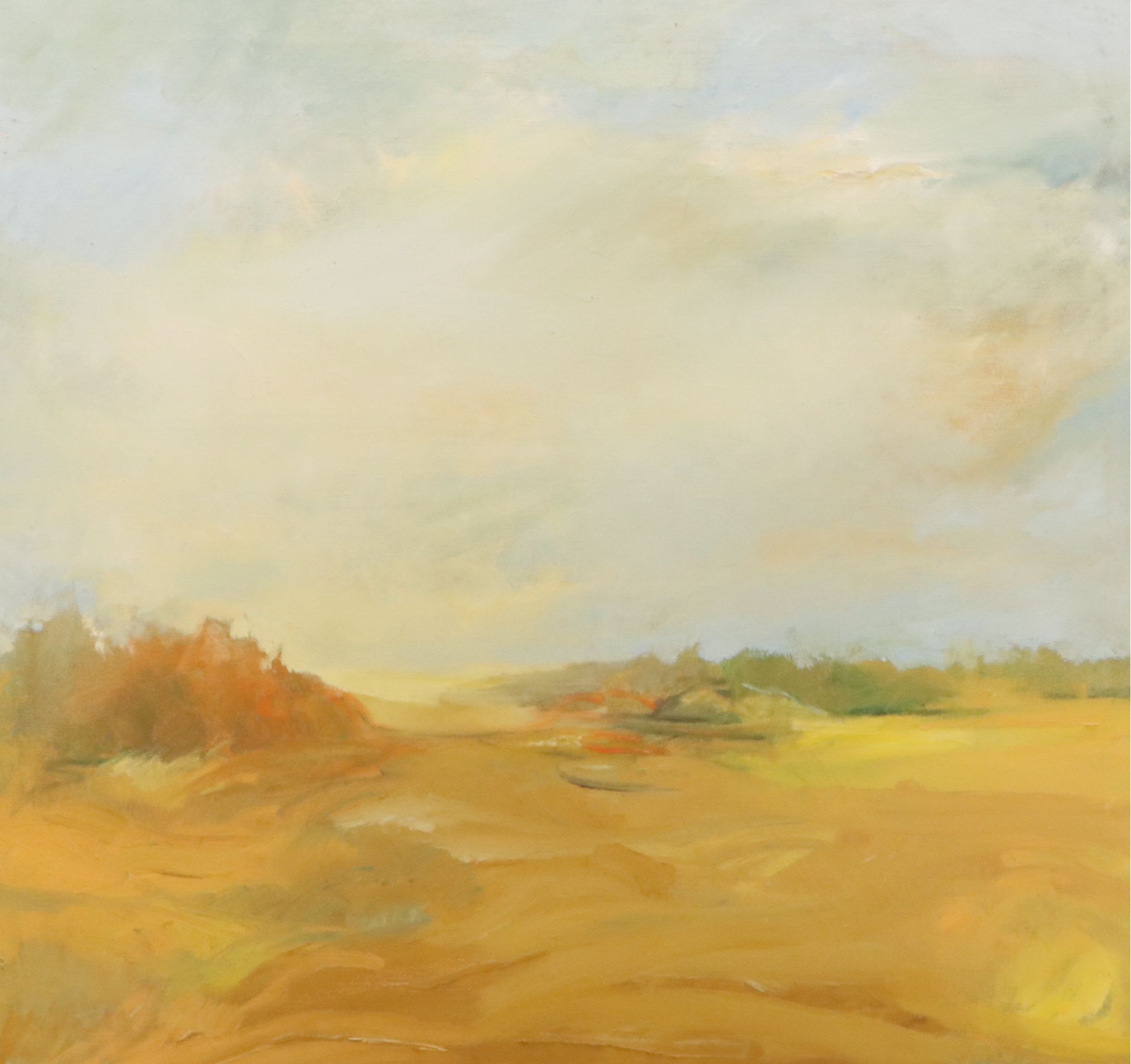 Anne Louke Gray Oil Painting "Autumn Haze," Late 20th Century