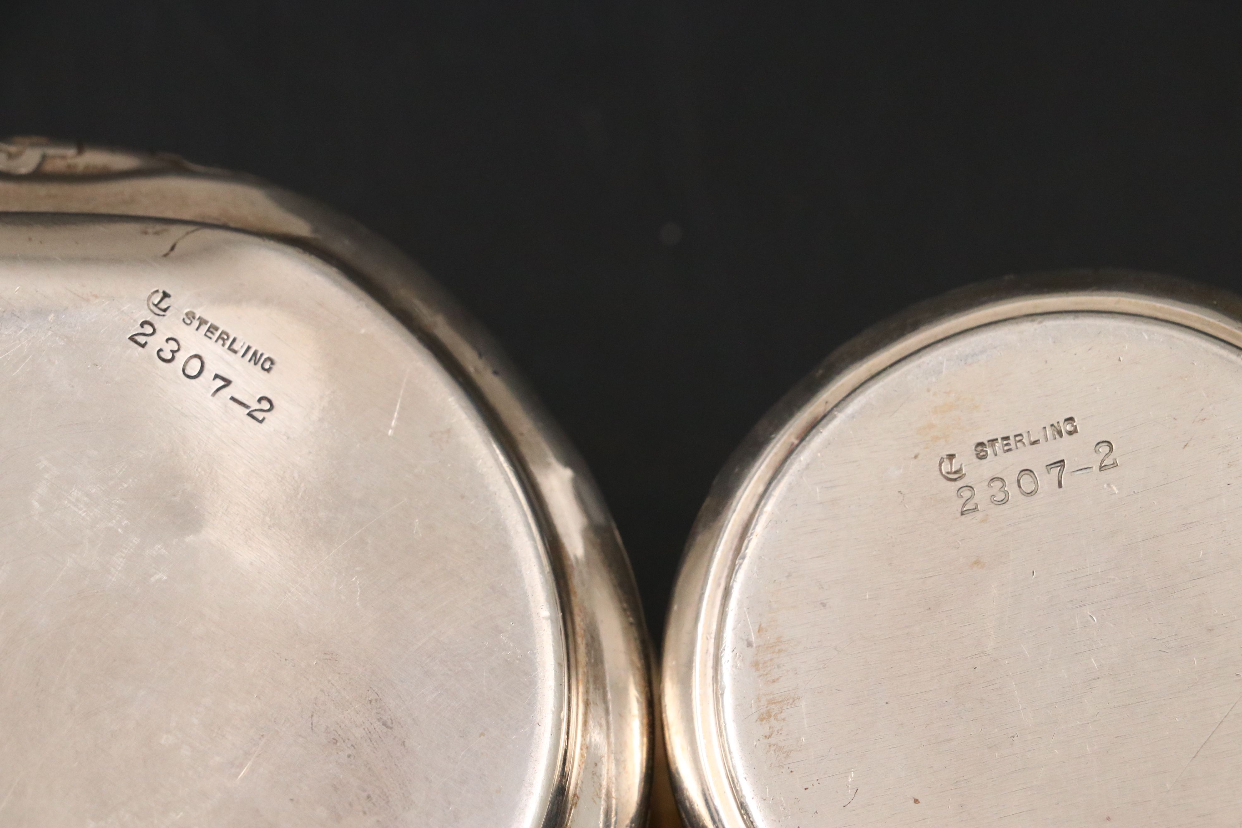 Lebkuecher & Co. Sterling Silver Baby Dishware with Other Silver Plate Tray