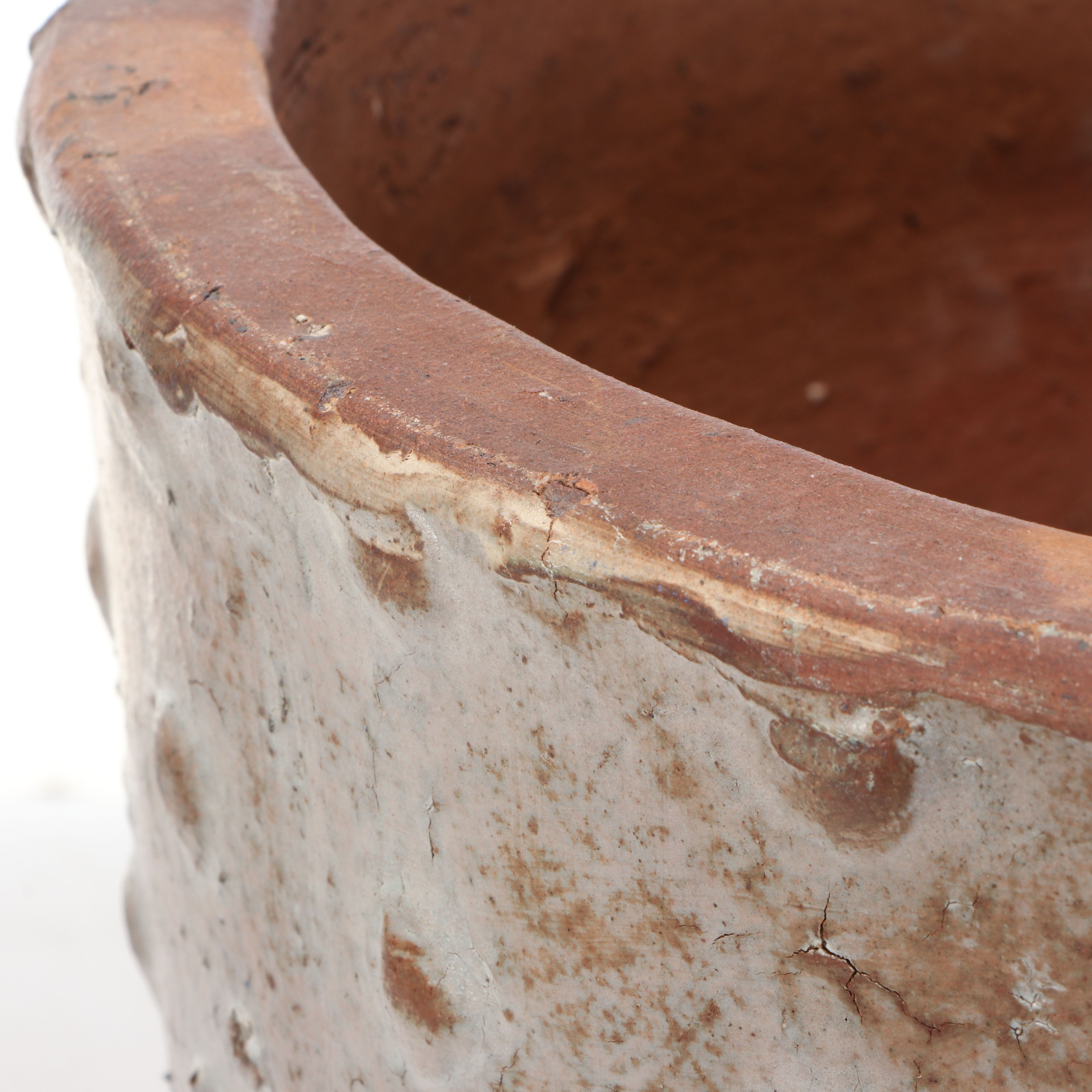 Ridged Celadon Earthenware with Other Planters and Metal Stand