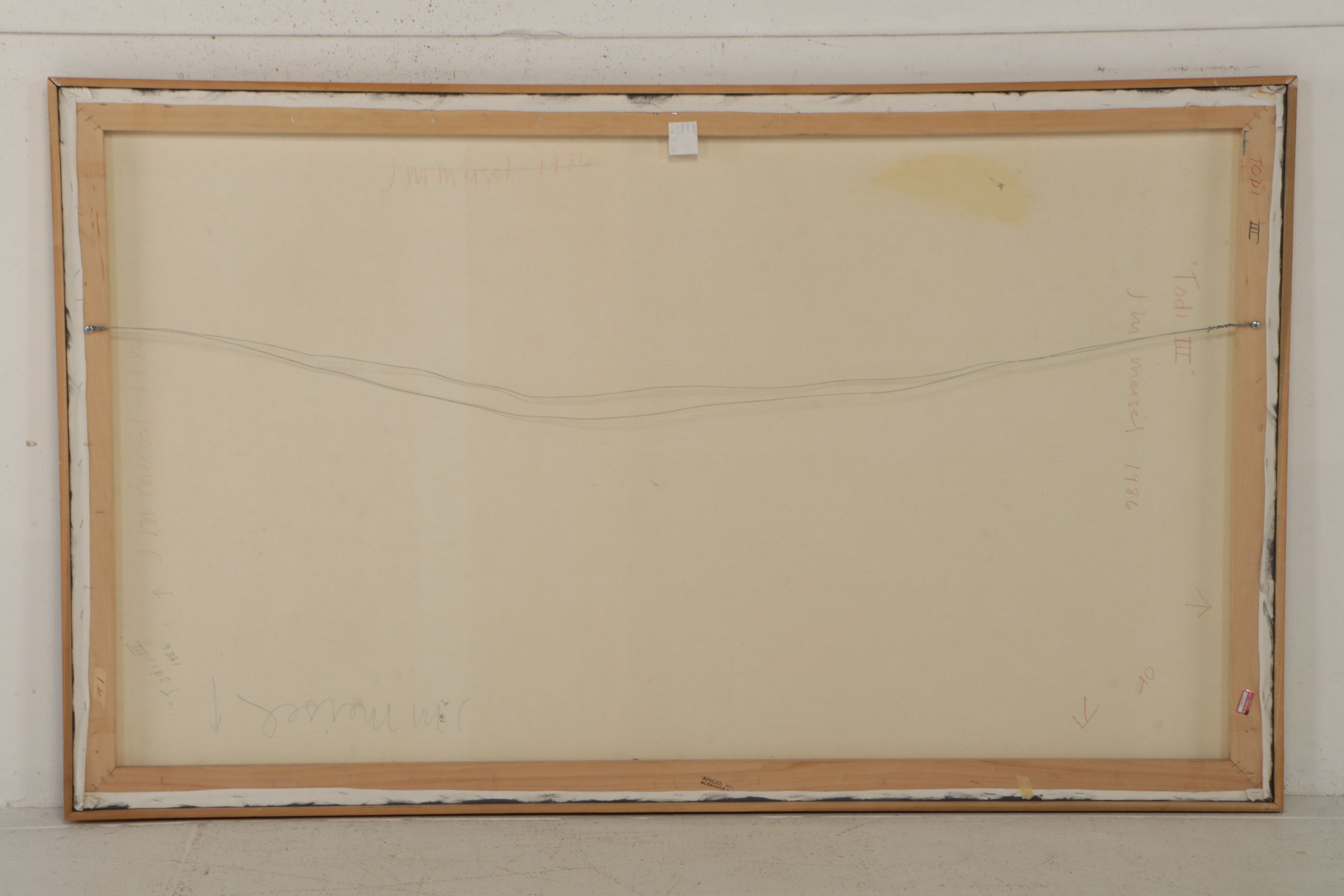 Jean Meisel Monumental Abstract Oil Painting "Todi III," 1986