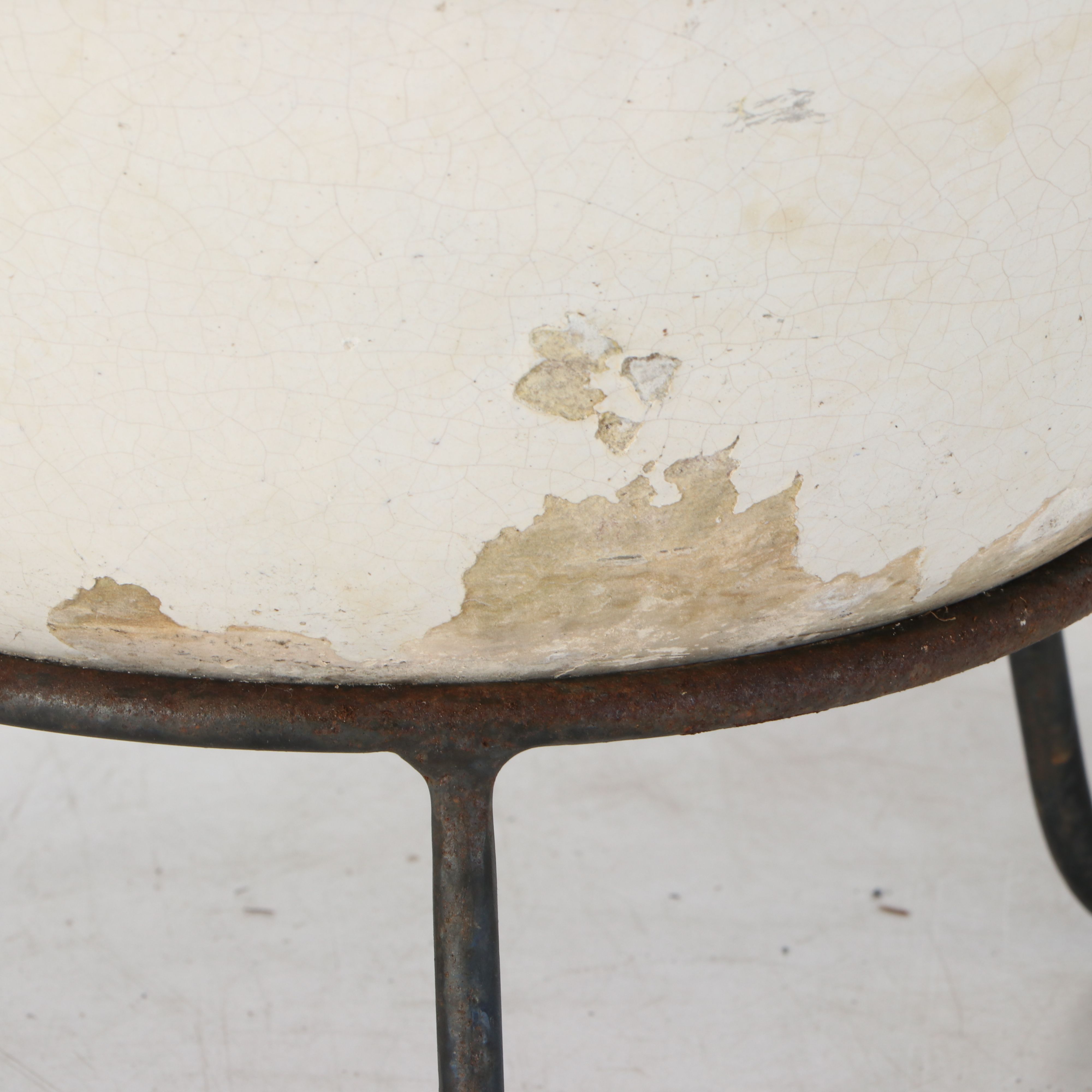 Ridged Celadon Earthenware with Other Planters and Metal Stand