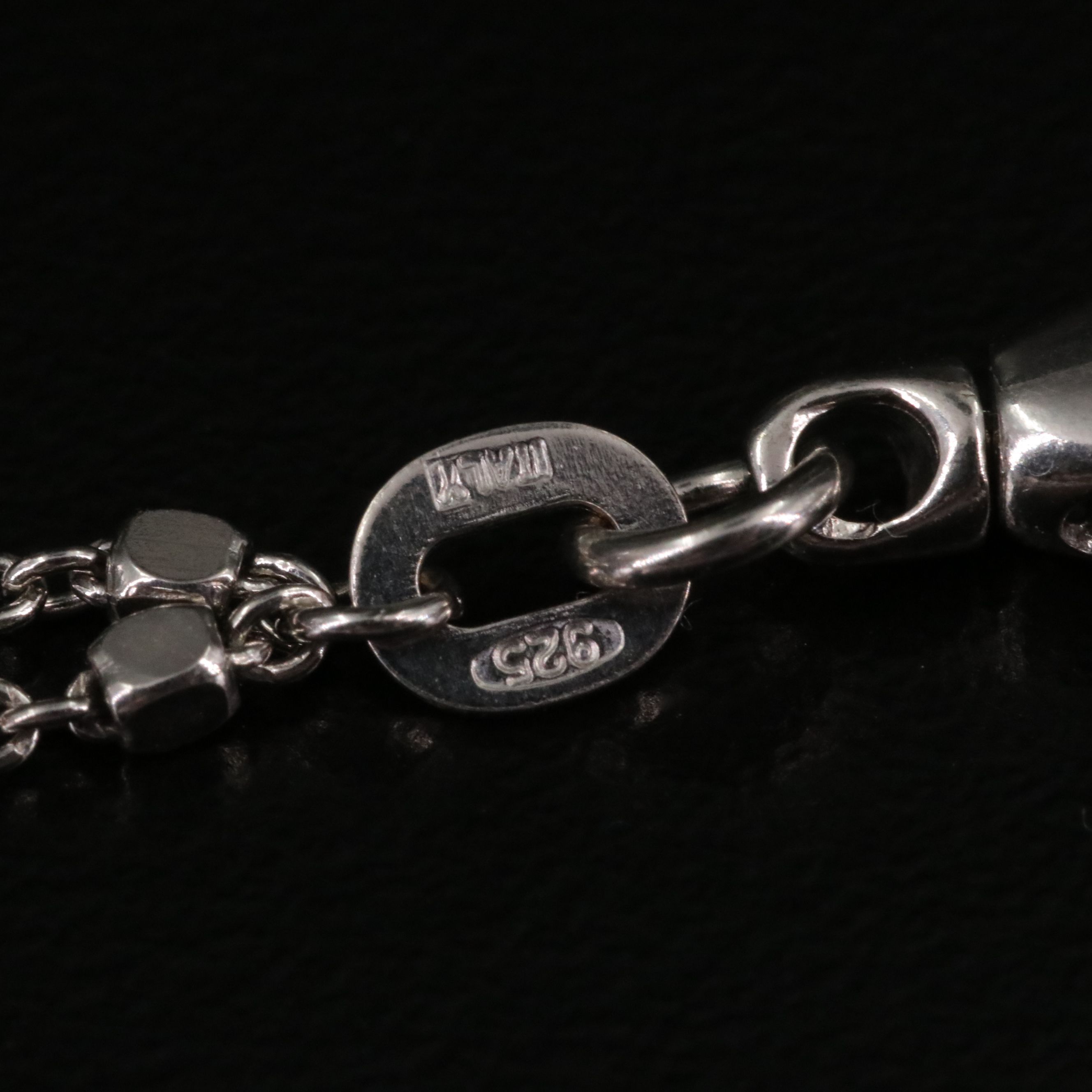 Sterling Pearl Station Pendant Necklace