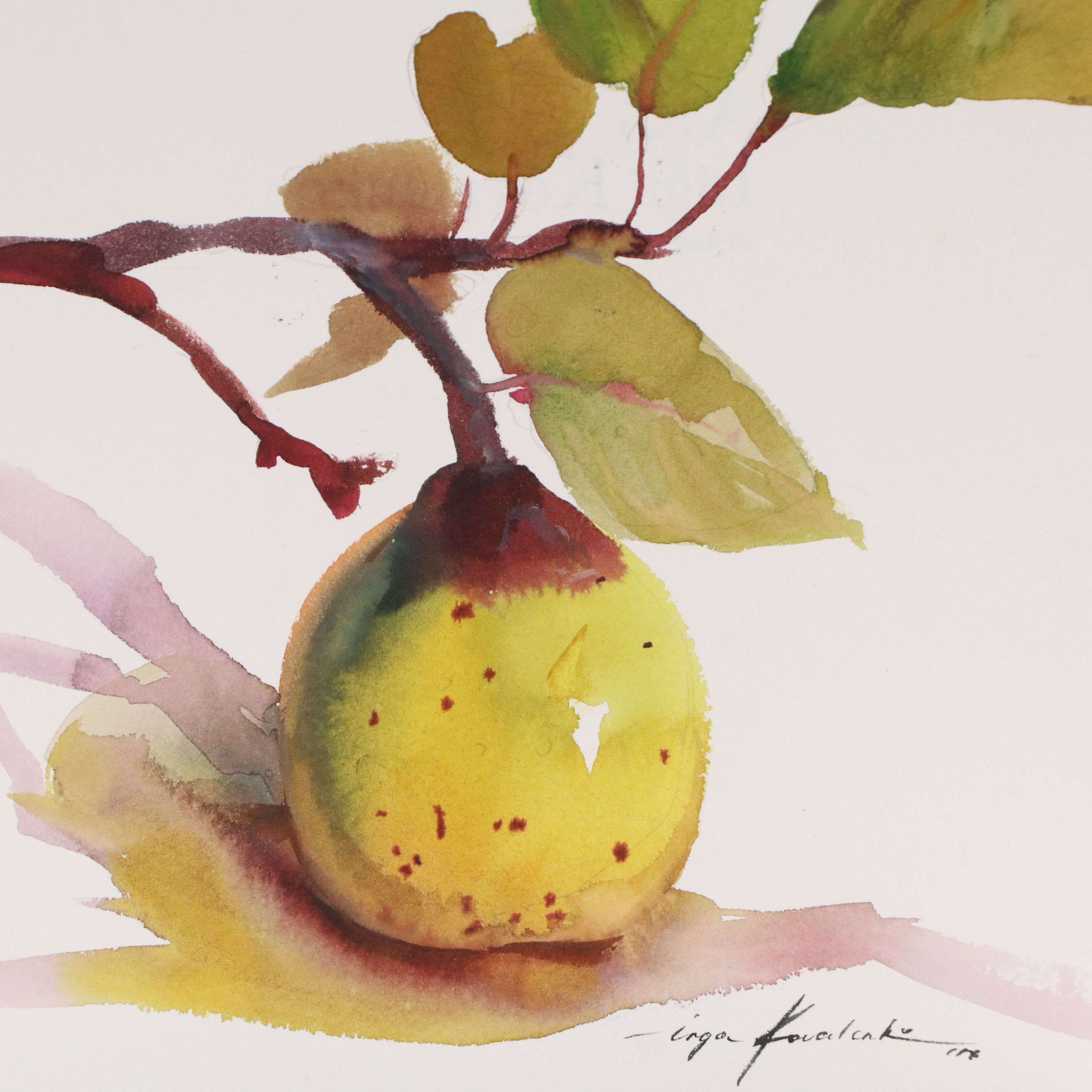 Inga Kovalenko Watercolor Painting of Tree Fruit, 2026