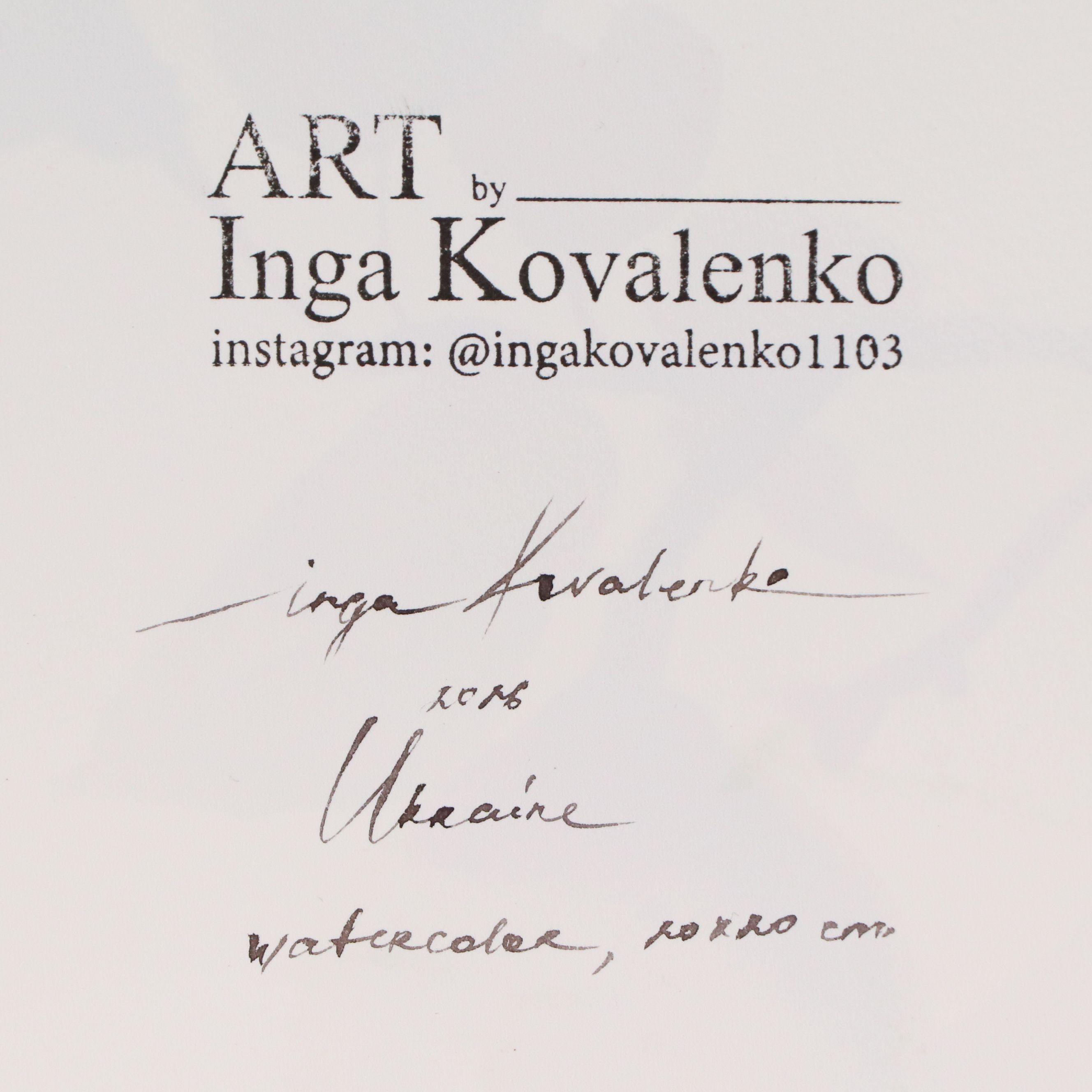 Inga Kovalenko Watercolor Painting of Tree Fruit, 2026