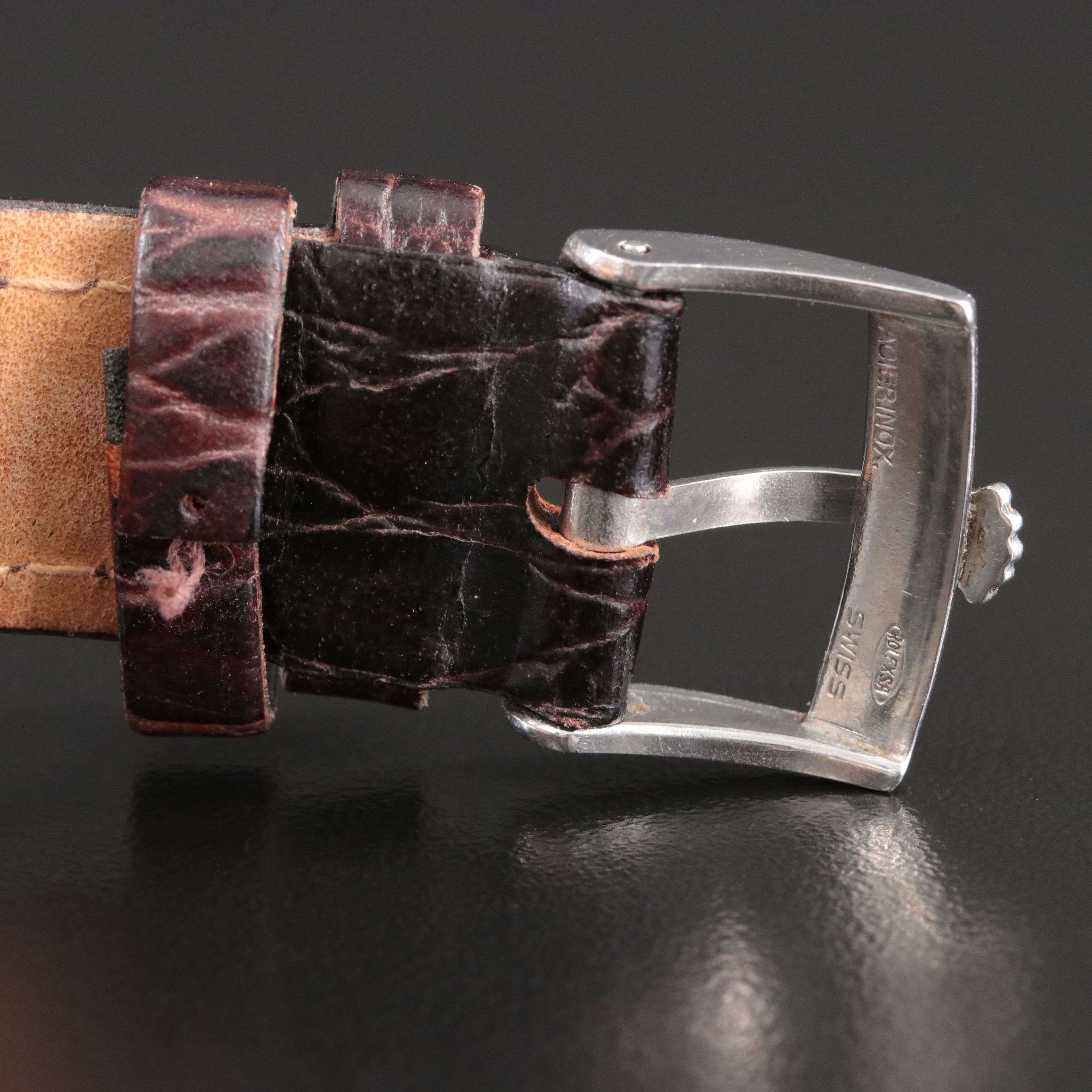 Rolex Explorer Precision 5501 Honeycomb Dial Vintage Watch c.1958