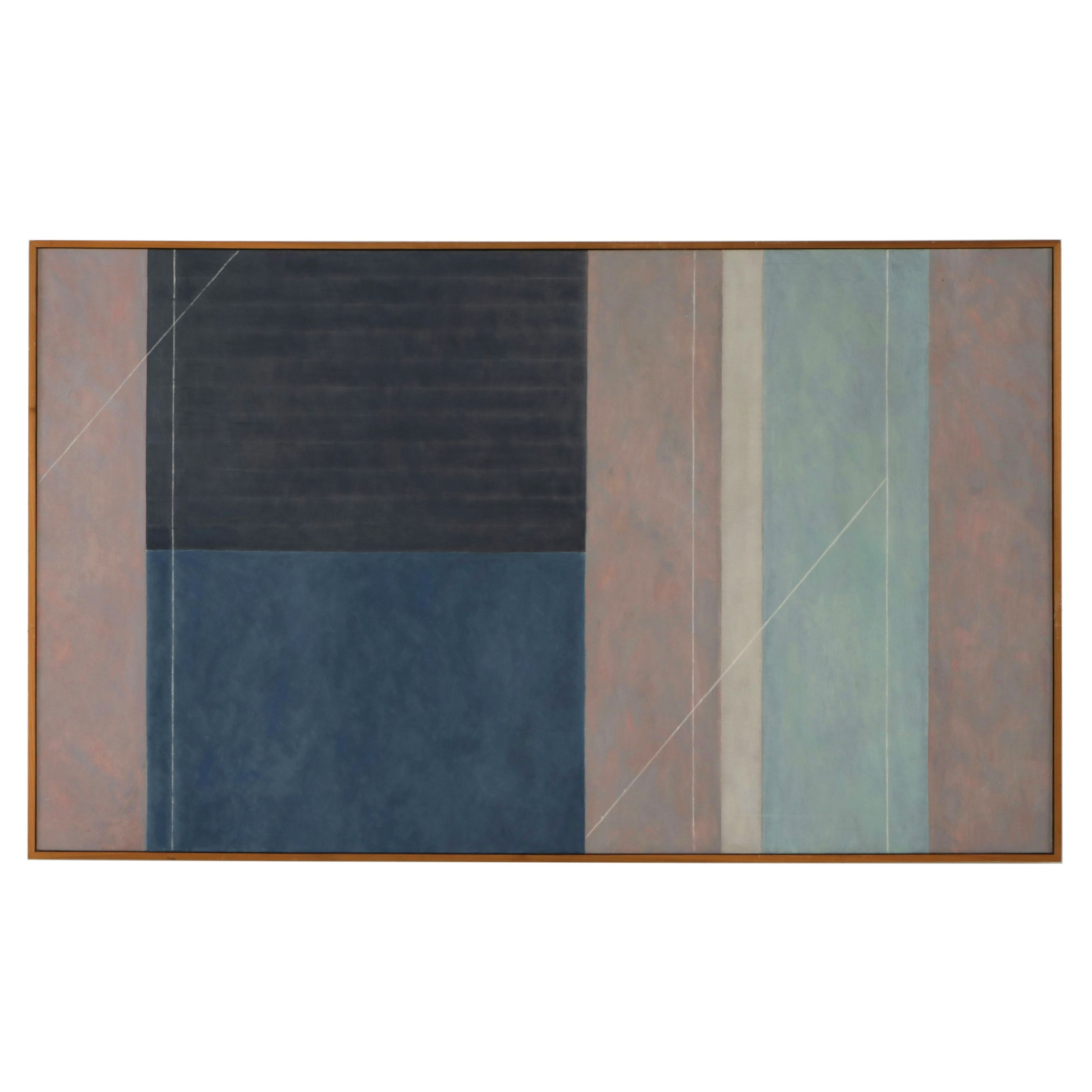 Jean Meisel Monumental Abstract Oil Painting "Todi III," 1986