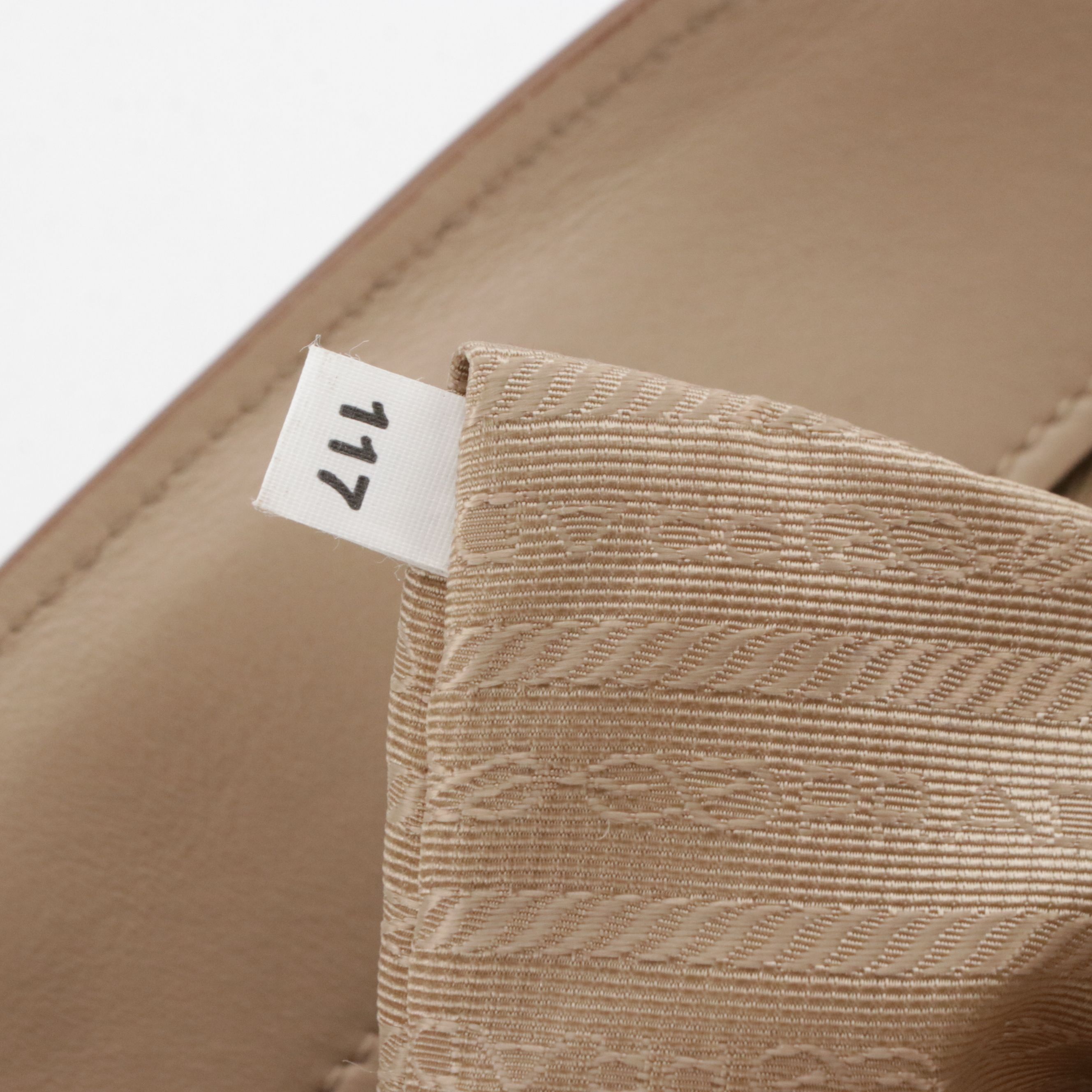 Prada Esplanade Two-Way Satchel in Beige City Calfskin and Saffiano Leather