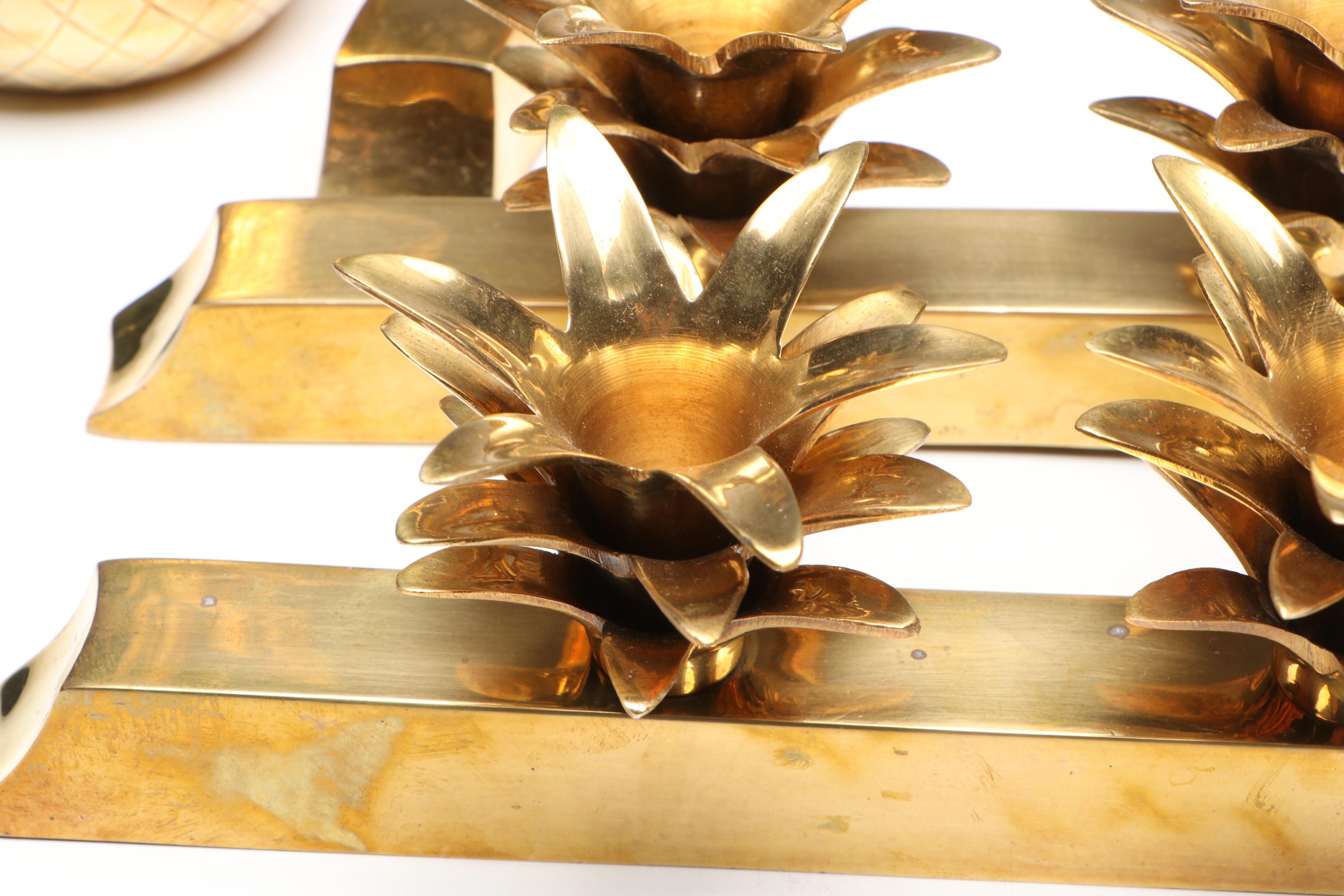 Indian Brass Pineapple Centerpiece Candle Holder