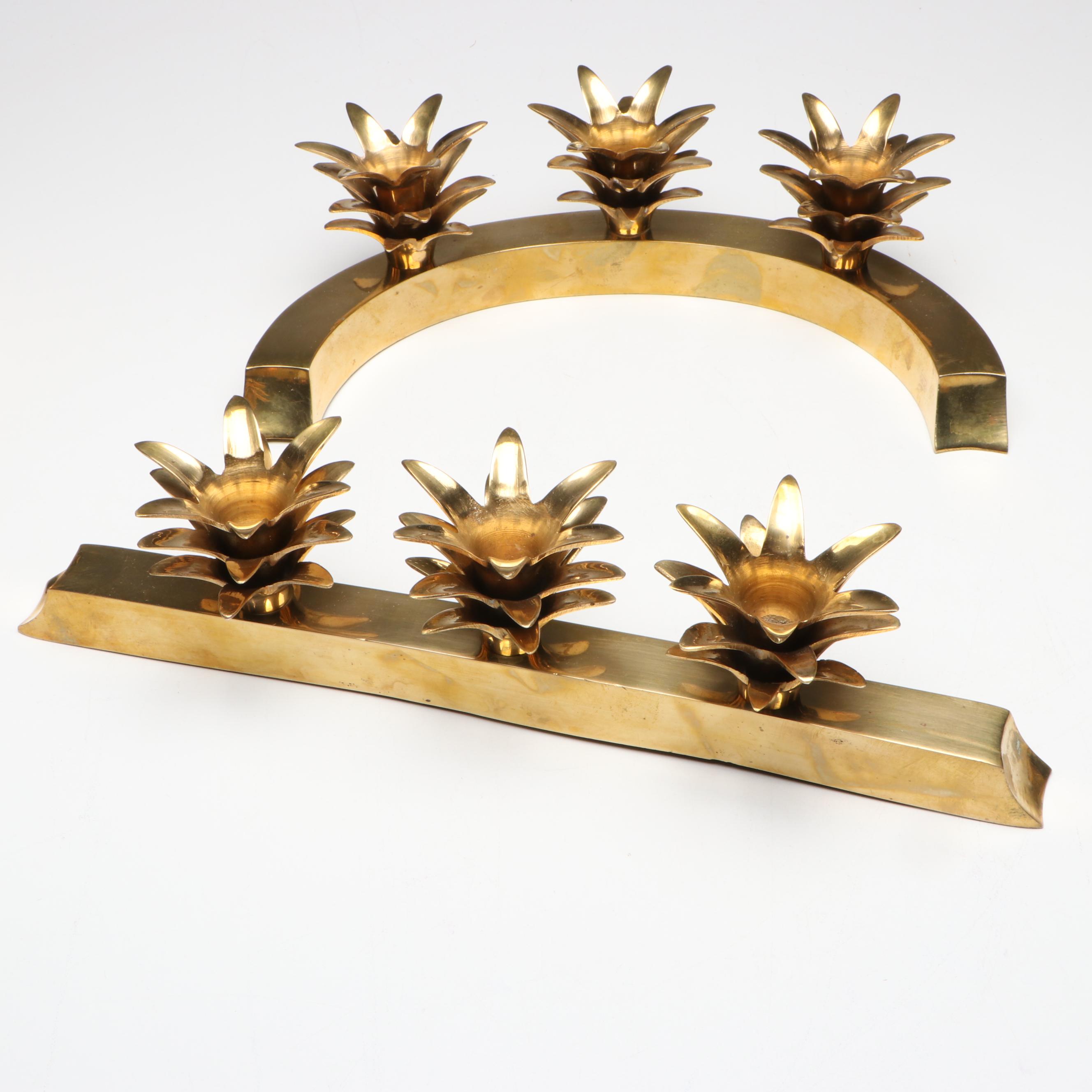 Indian Brass Pineapple Centerpiece Candle Holder