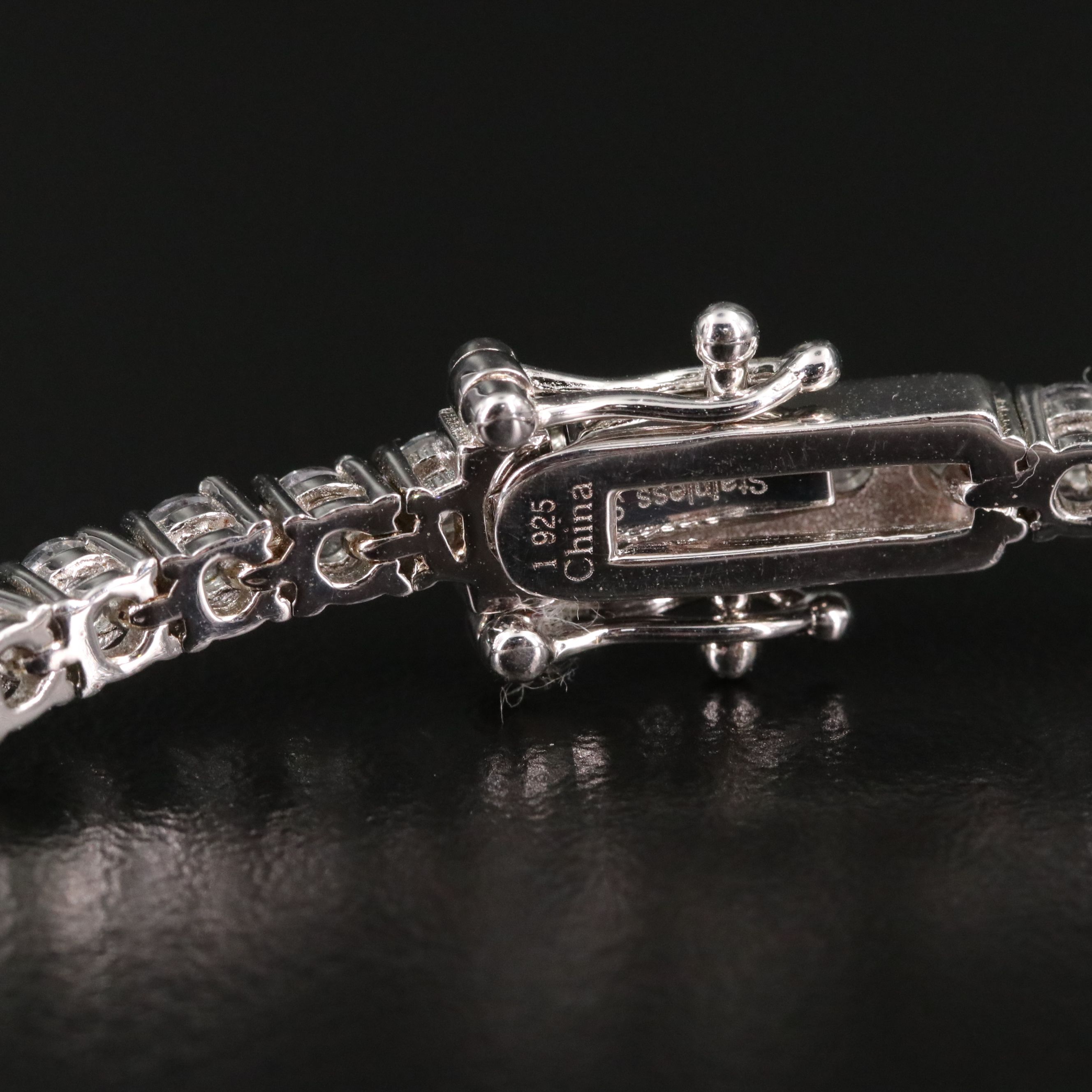 Sterling White Sapphire Line Bracelet