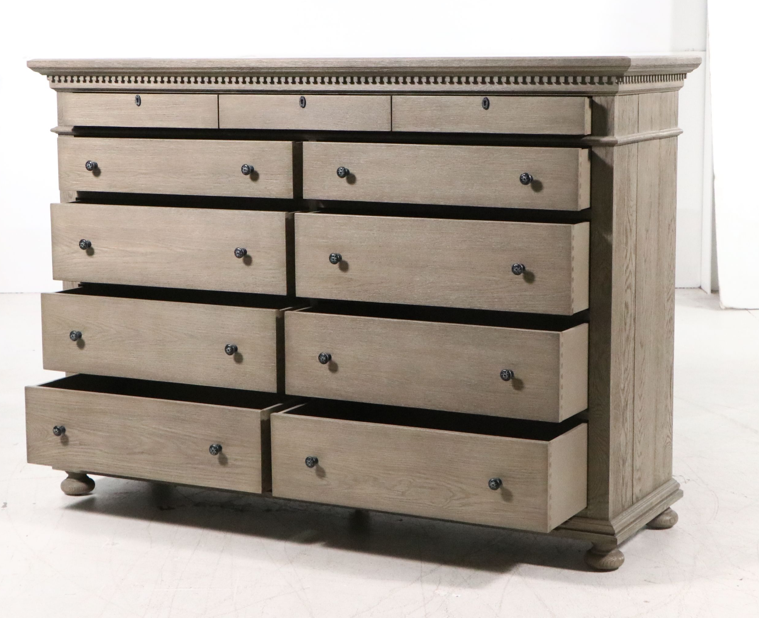 Restoration Hardware Empire Style "St. James" Eleven Drawer Dresser