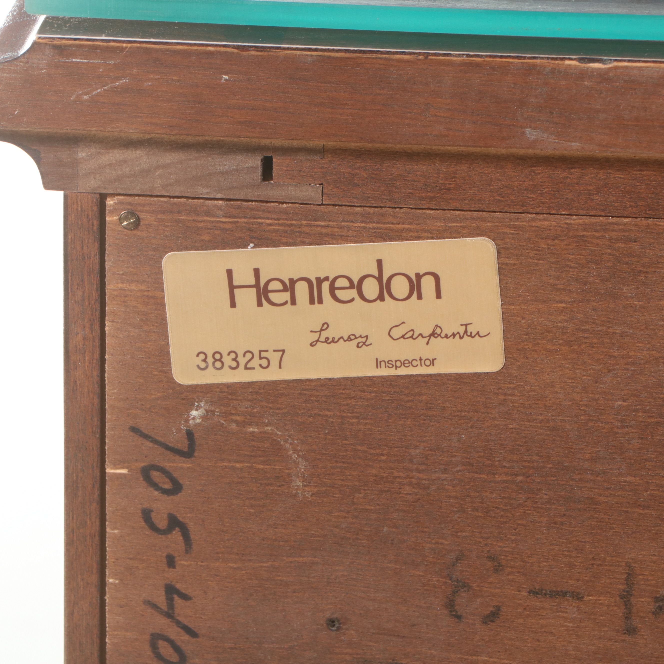 Henredon Aston Court Burl Wood Bachelor's Chest with Protective Glass Top
