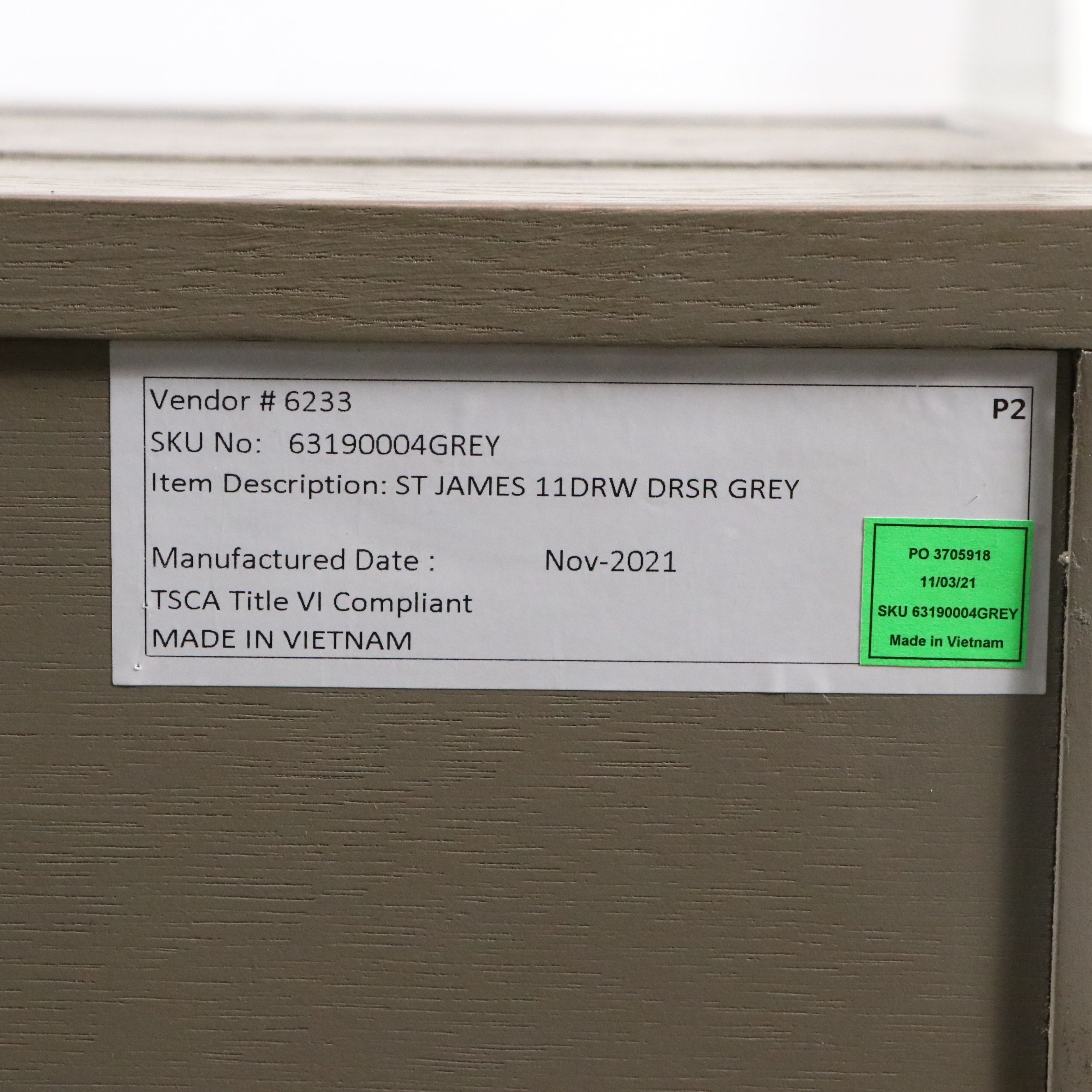 Restoration Hardware Empire Style "St. James" Eleven Drawer Dresser