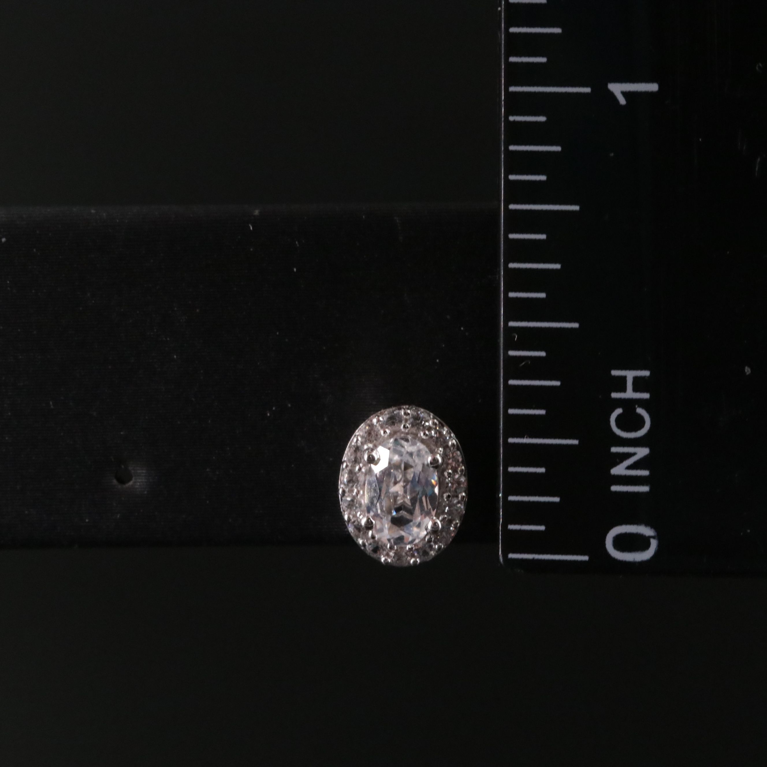 Sterling White Sapphire Stud Earrings