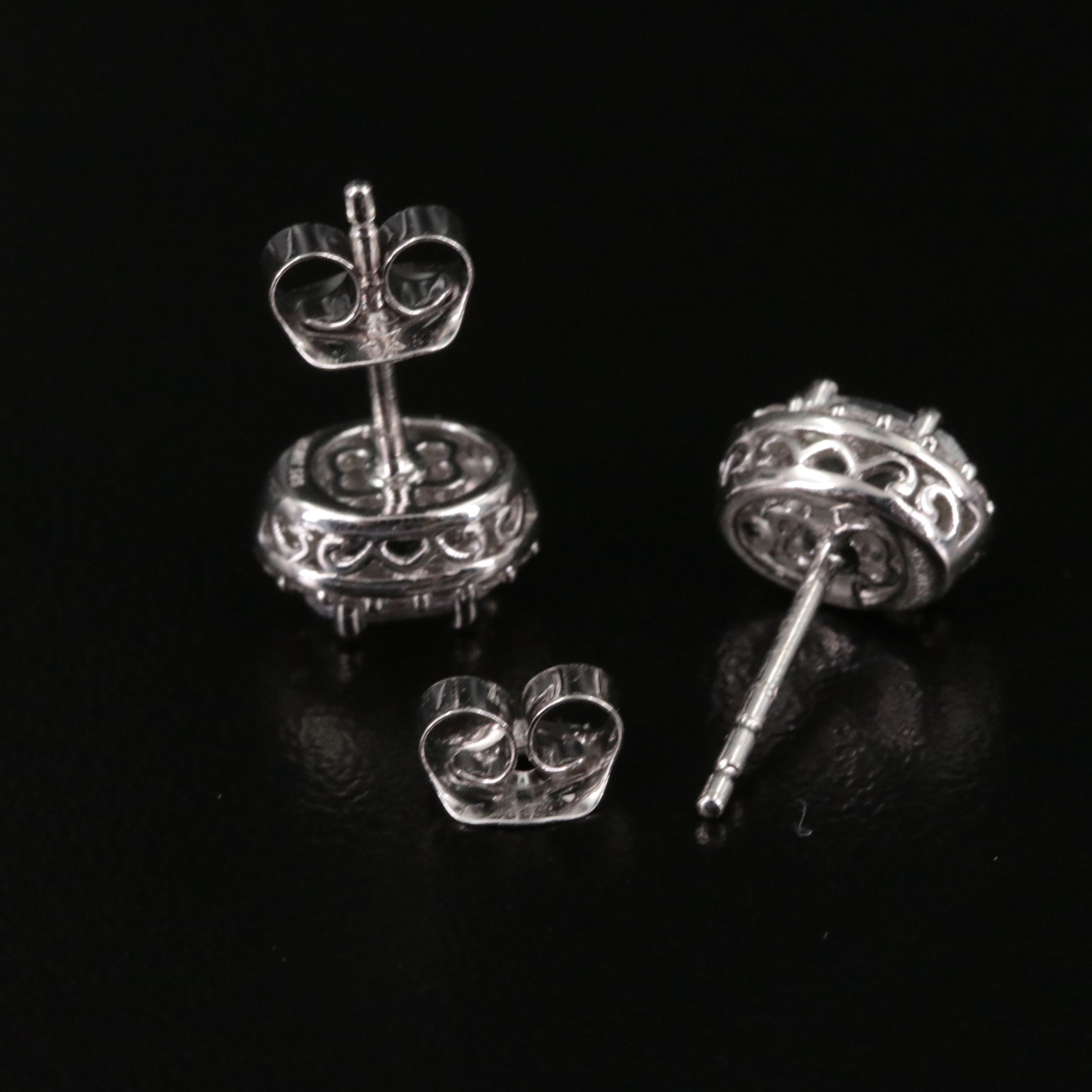 Sterling White Sapphire Stud Earrings