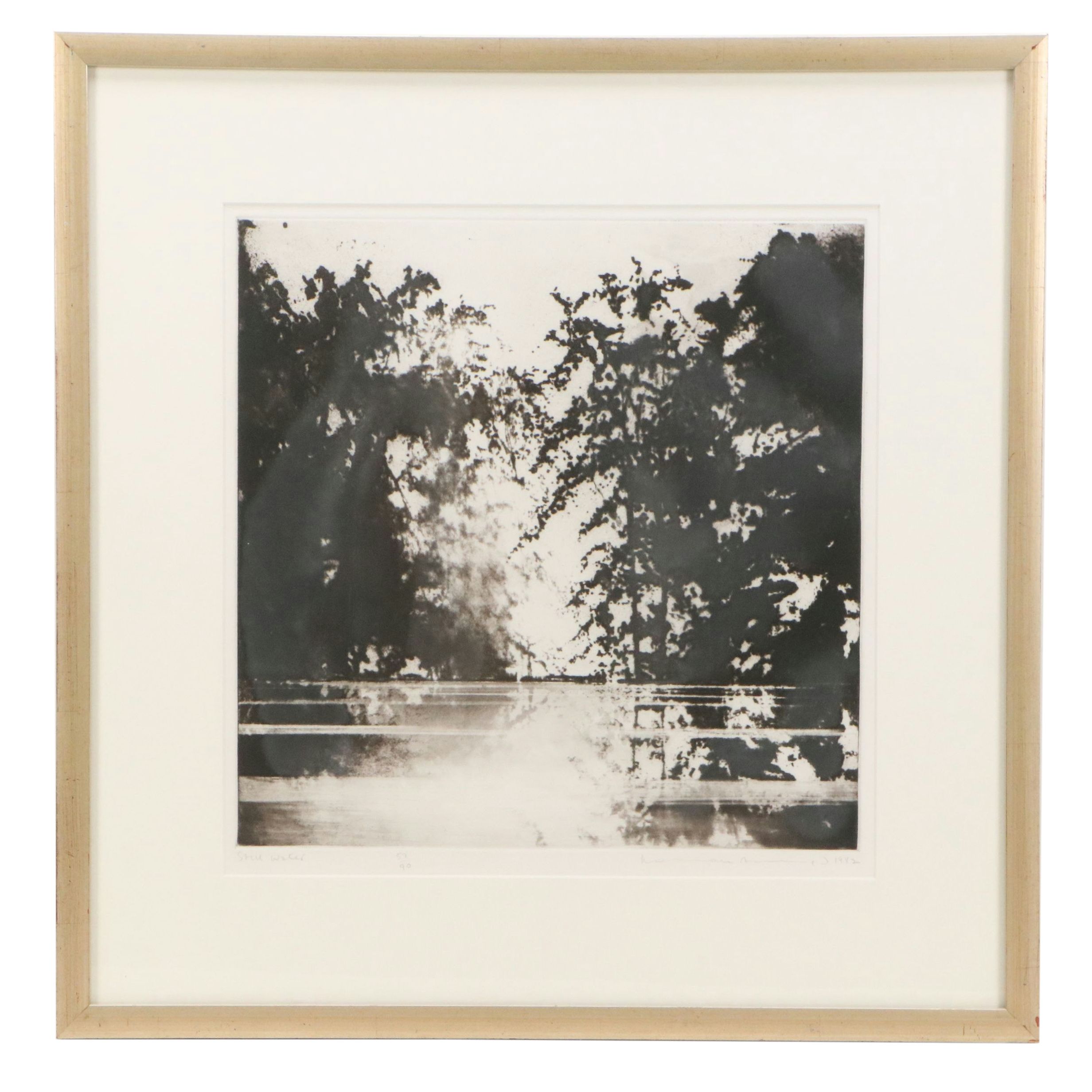 Norman Ackroyd Aquatint "Still Water," 1982