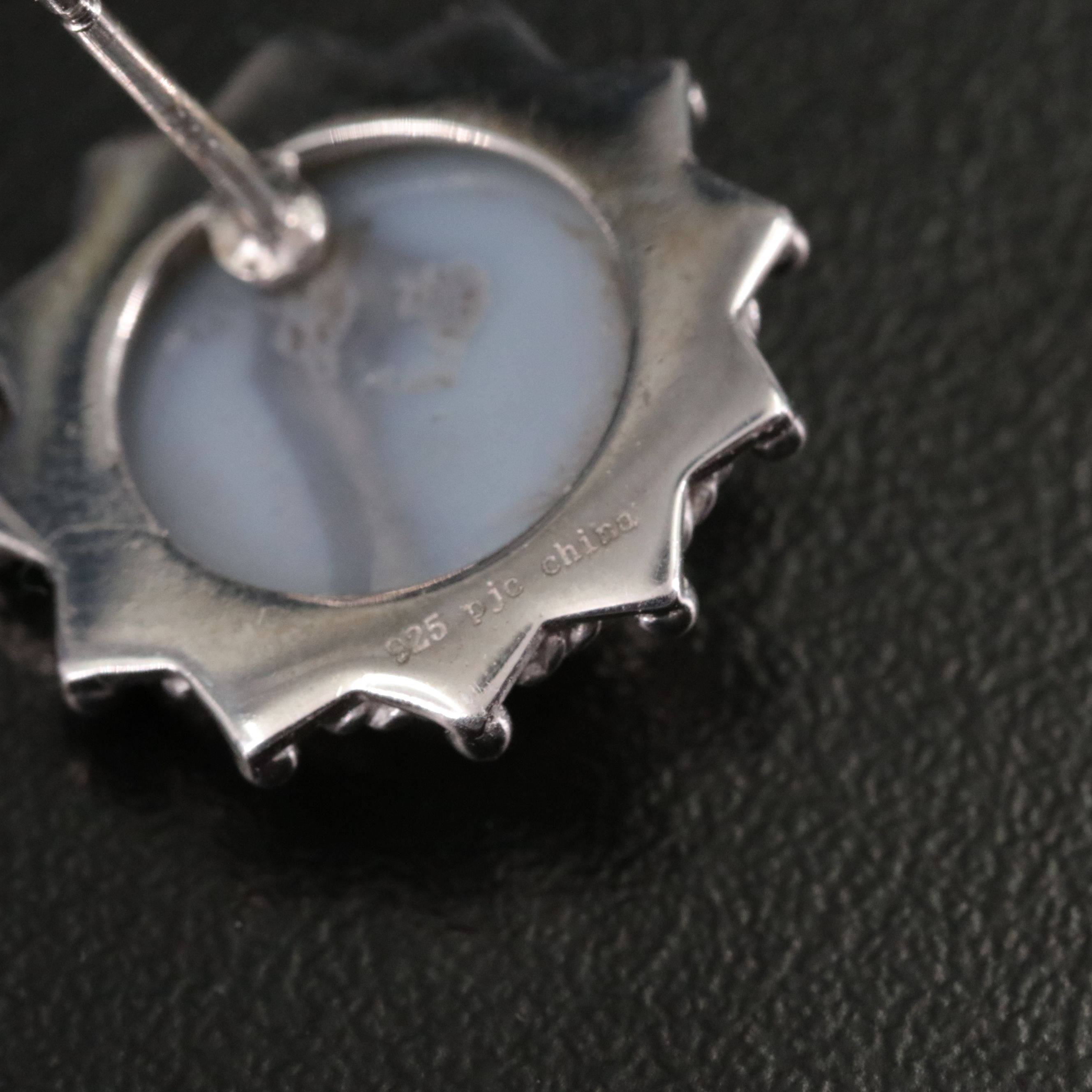 Sterling Druzy Sun Button Earrings