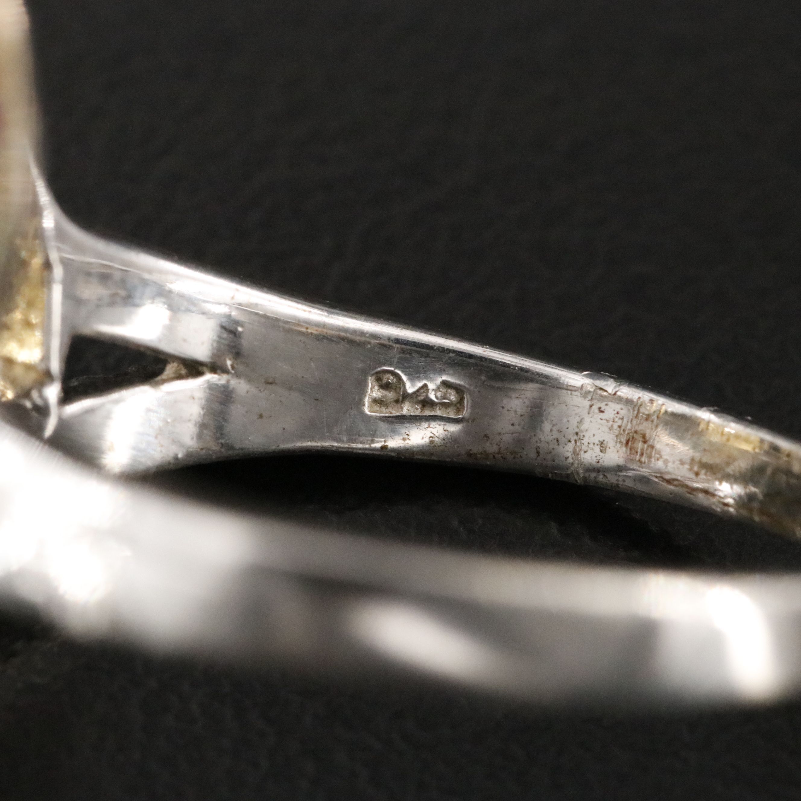 Sterling Citrine, Emerald, and Garnet Ring