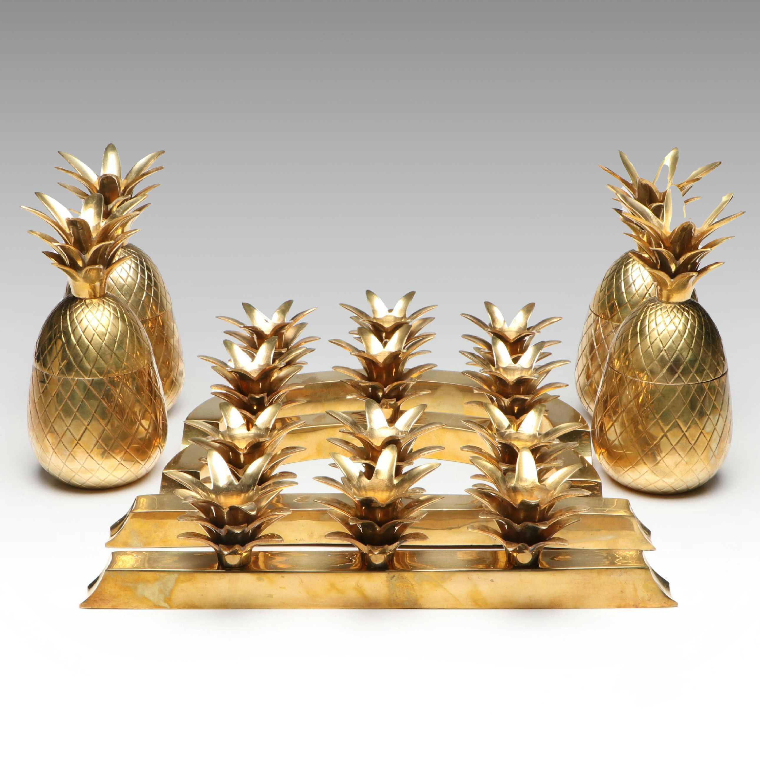 Indian Brass Pineapple Centerpiece Candle Holder