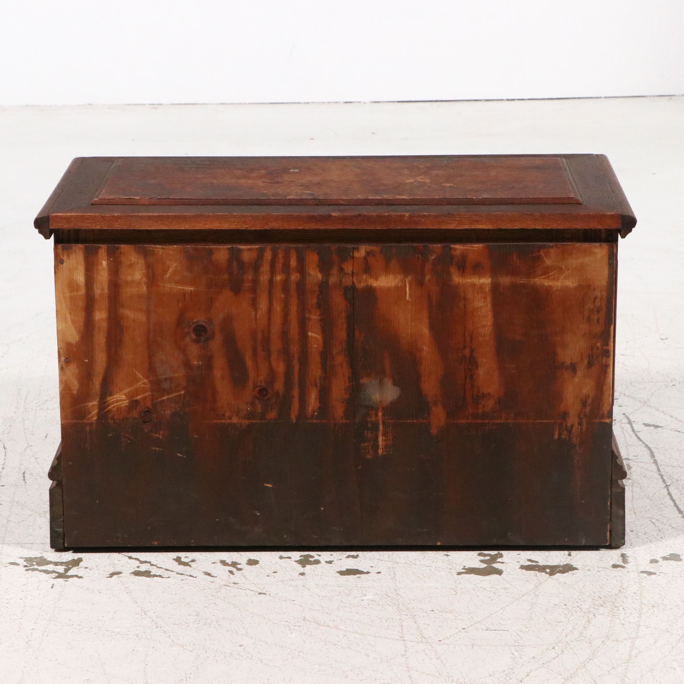 Renaissance Revival Burled Walnut and Oak Blanket Chest, Late 19th Century