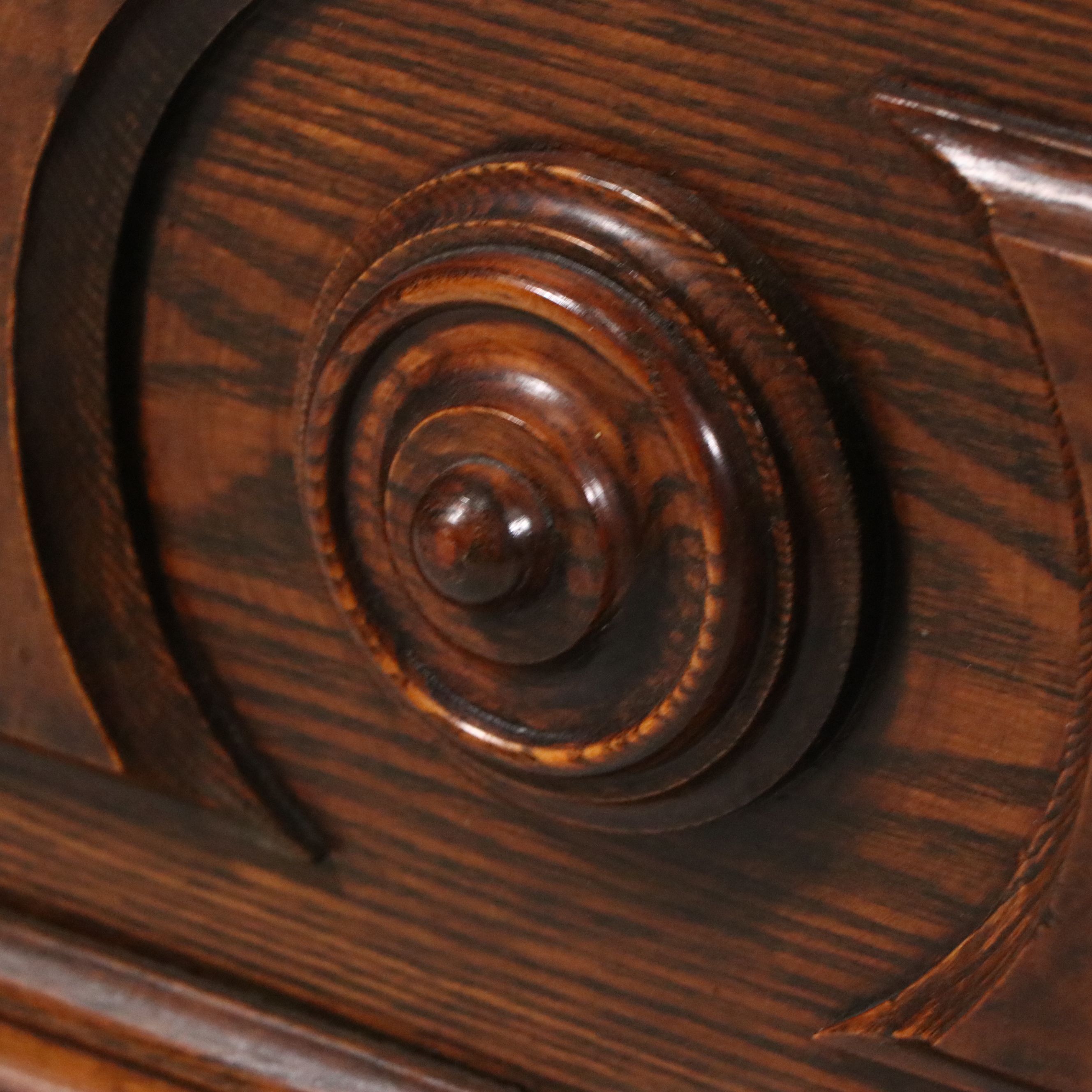 Renaissance Revival Burled Walnut and Oak Blanket Chest, Late 19th Century