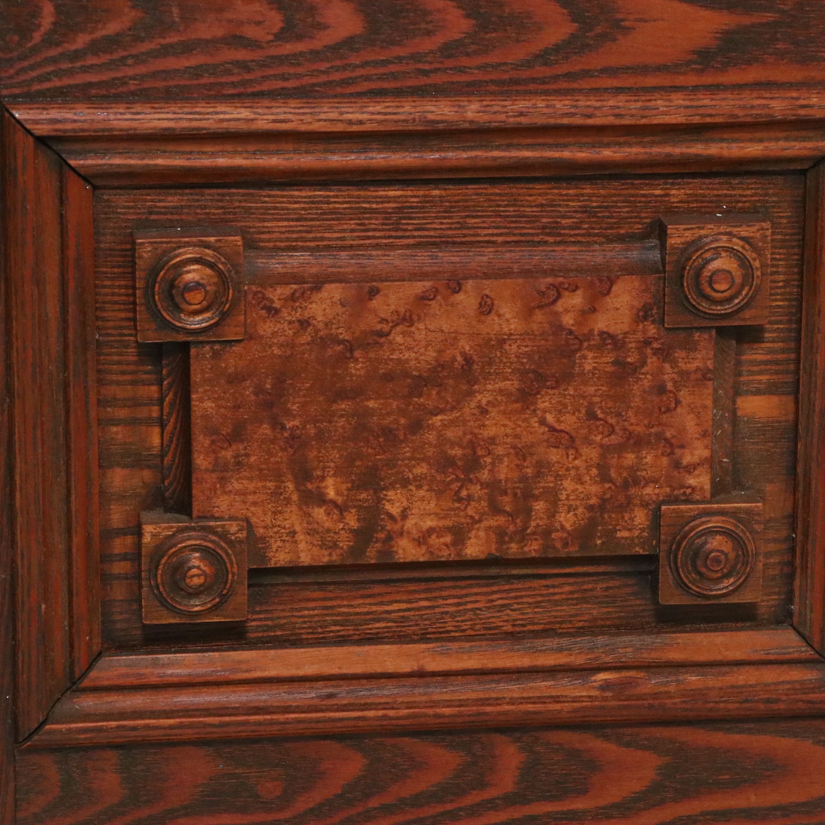 Renaissance Revival Burled Walnut and Oak Blanket Chest, Late 19th Century