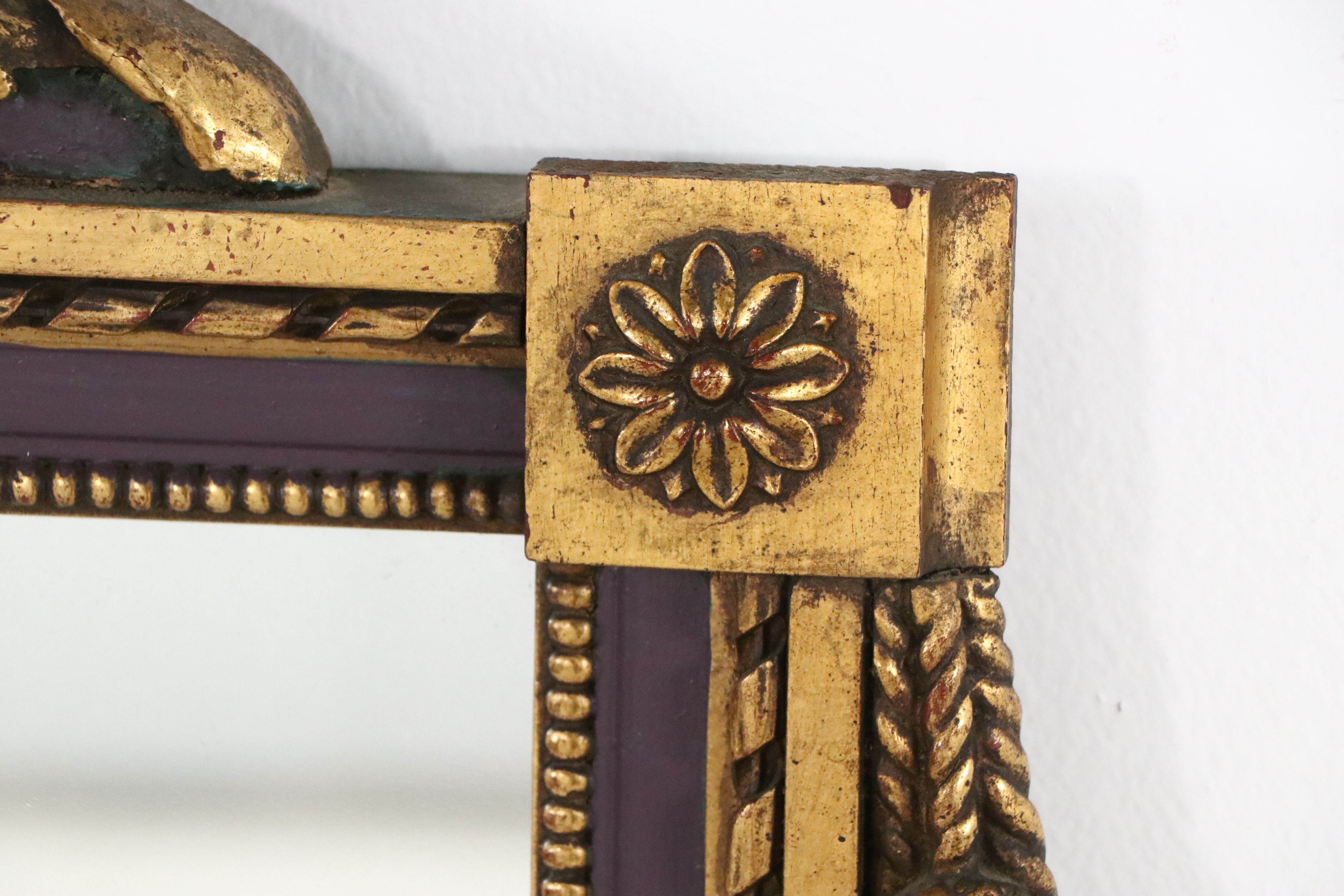 Monumental Size Louis XVI Style Giltwood Mirror, Mid-20th Century