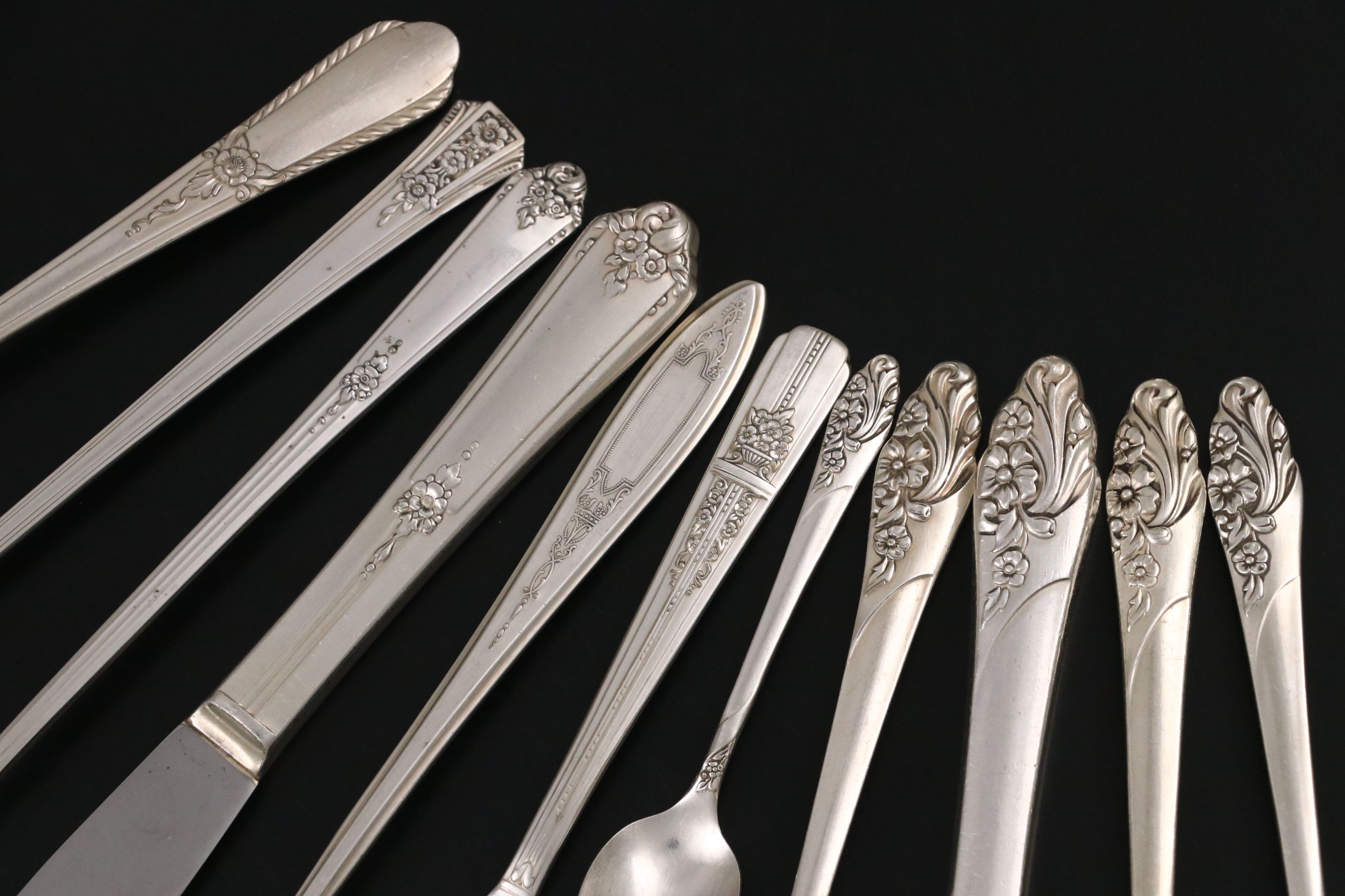 Community "Evening Star" and Other Silver Plate Flatware with Serving Utensils